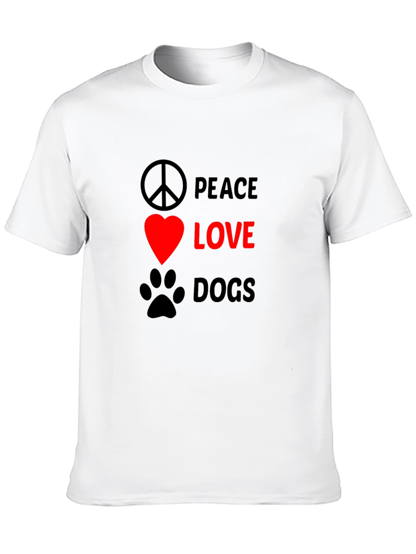 Peace Love Dogs T-Shirt - Unisex Graphic Tee
