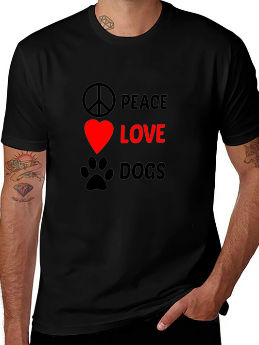 Peace Love Dogs T-Shirt - Unisex Graphic Tee