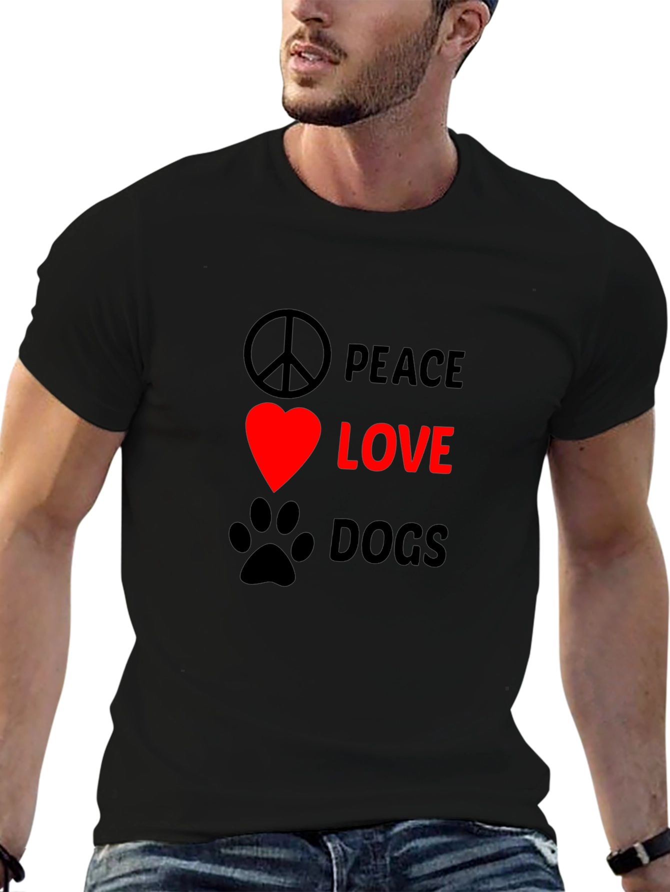 Peace Love Dogs T-Shirt - Unisex Graphic Tee