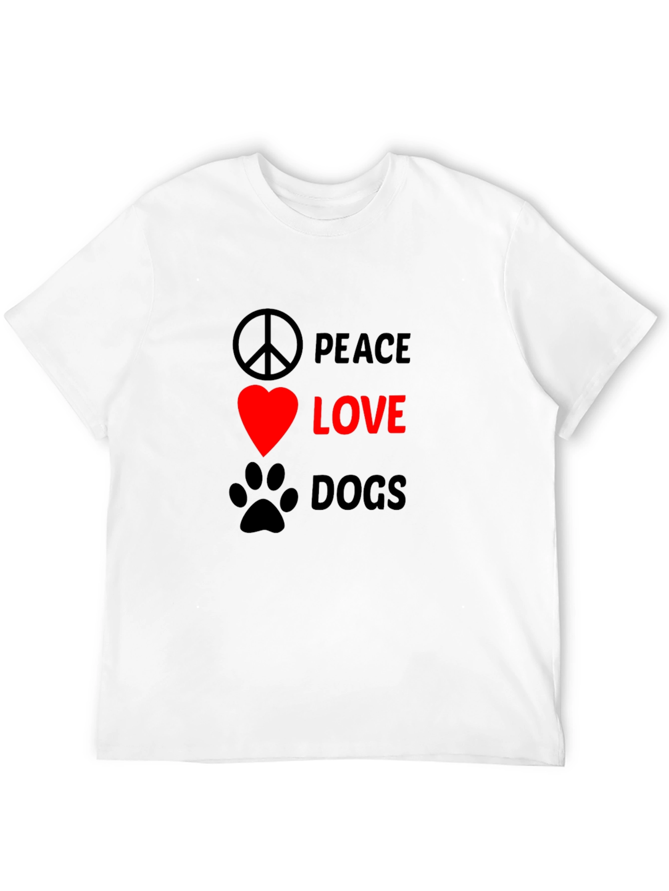 Peace Love Dogs T-Shirt - Unisex Graphic Tee