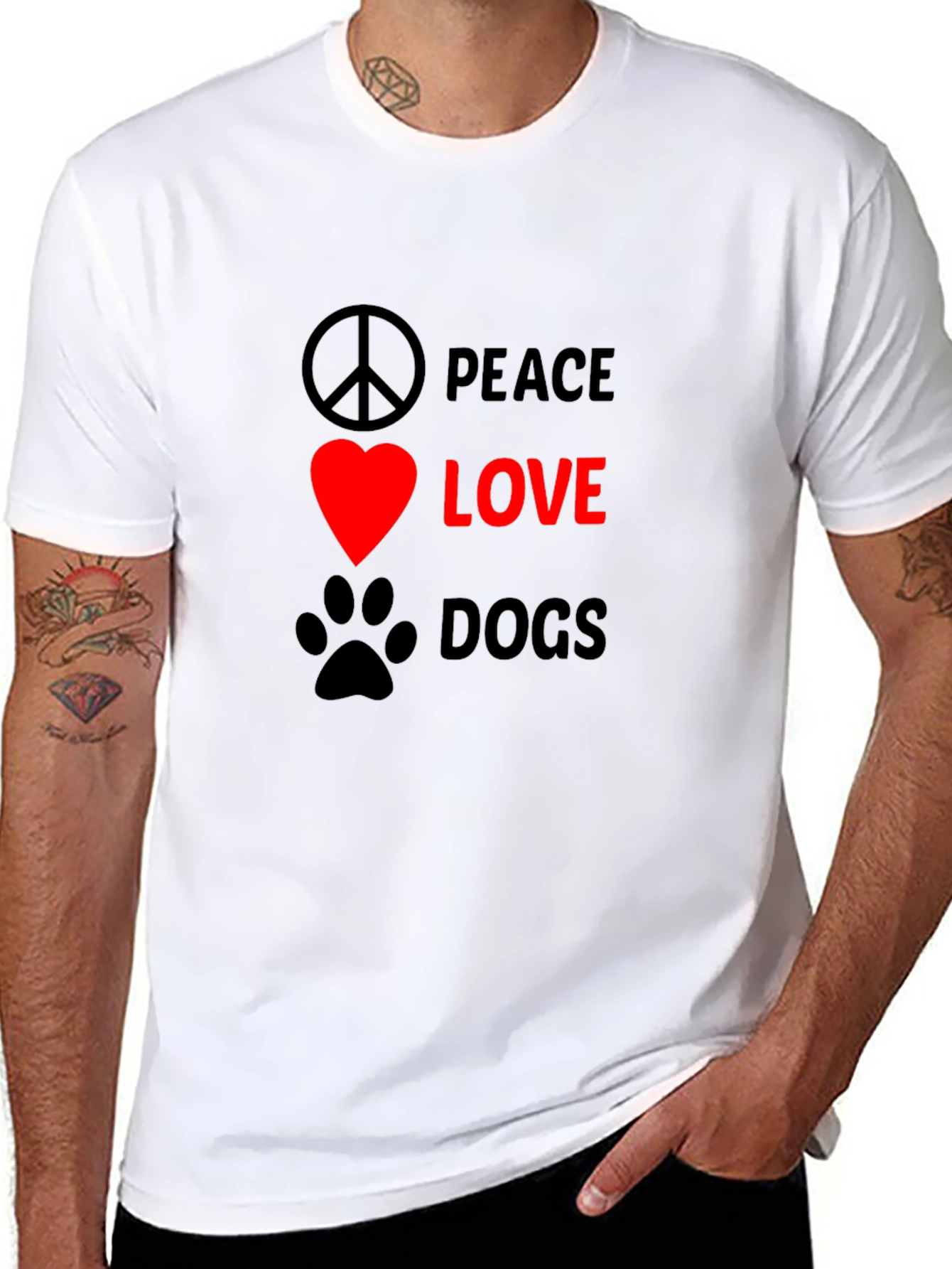 Peace Love Dogs T-Shirt - Unisex Graphic Tee