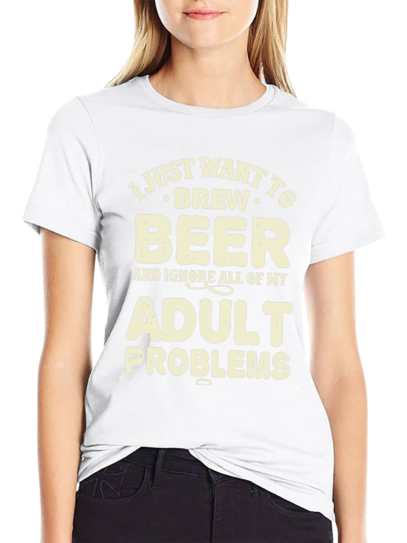 Brew Beer Adult Problems Graphic T-Shirt
