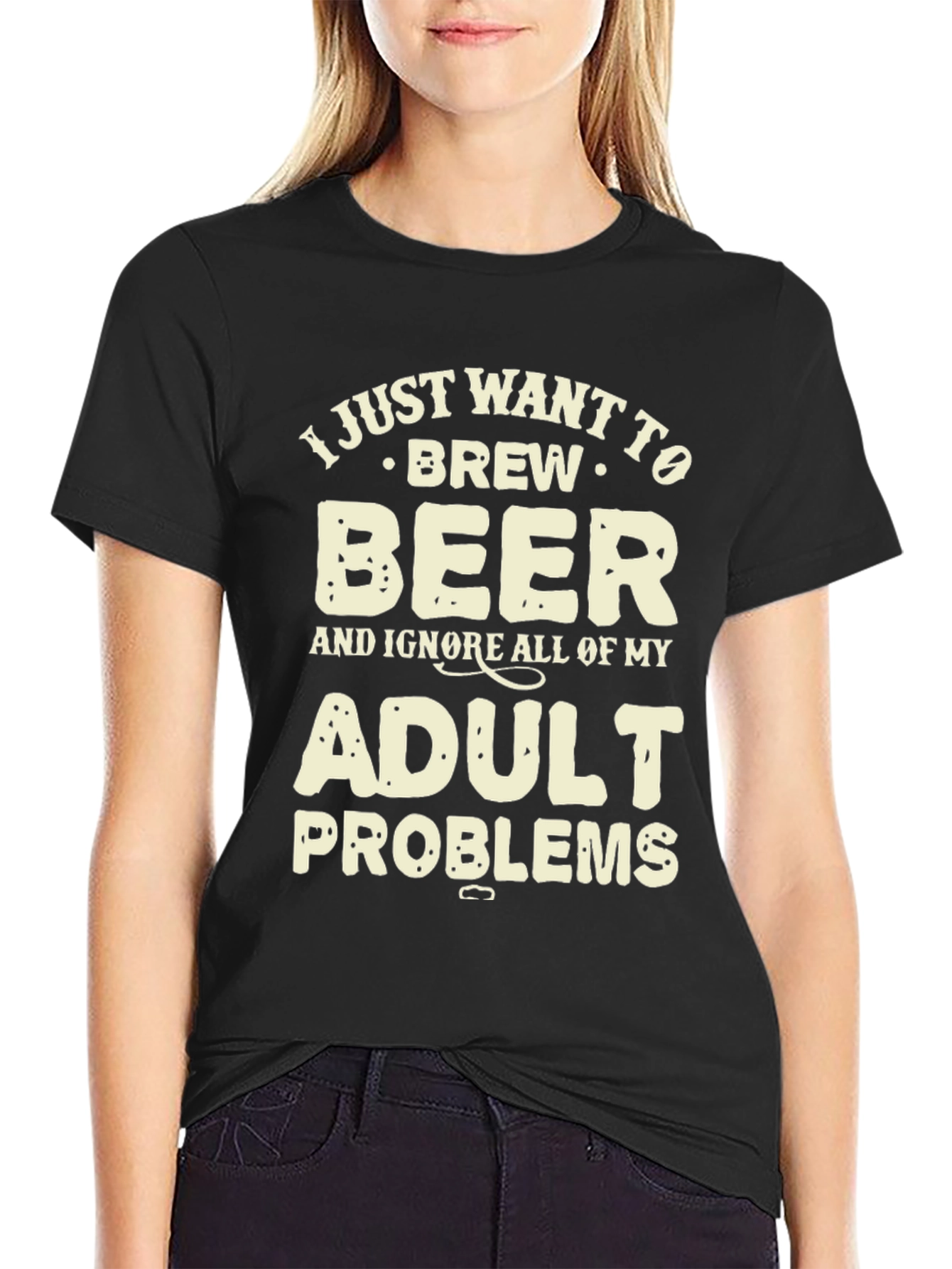 Brew Beer Adult Problems Graphic T-Shirt