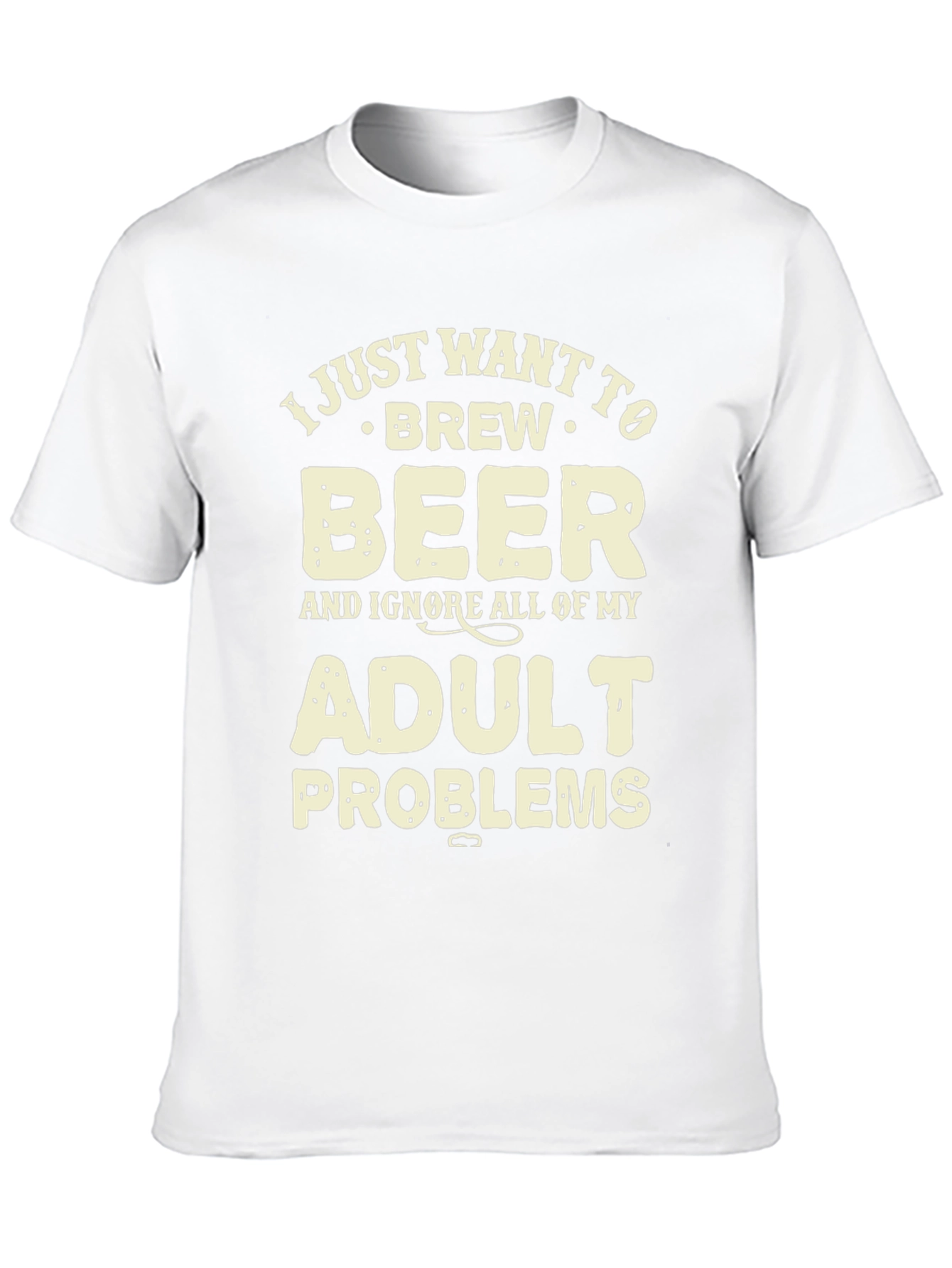 Brew Beer Adult Problems Graphic T-Shirt