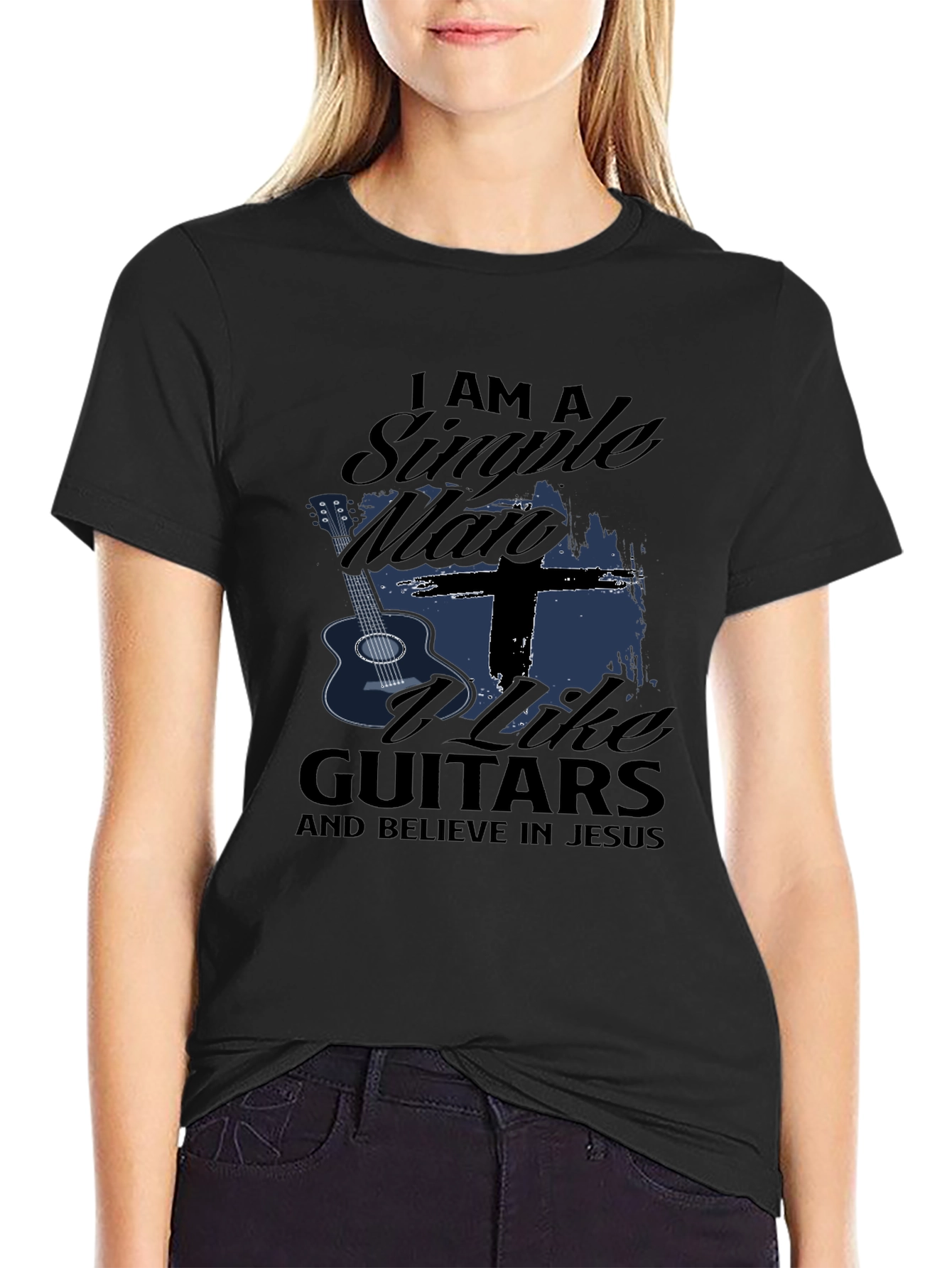 Single Man Guitars & Jesus Black Tee
