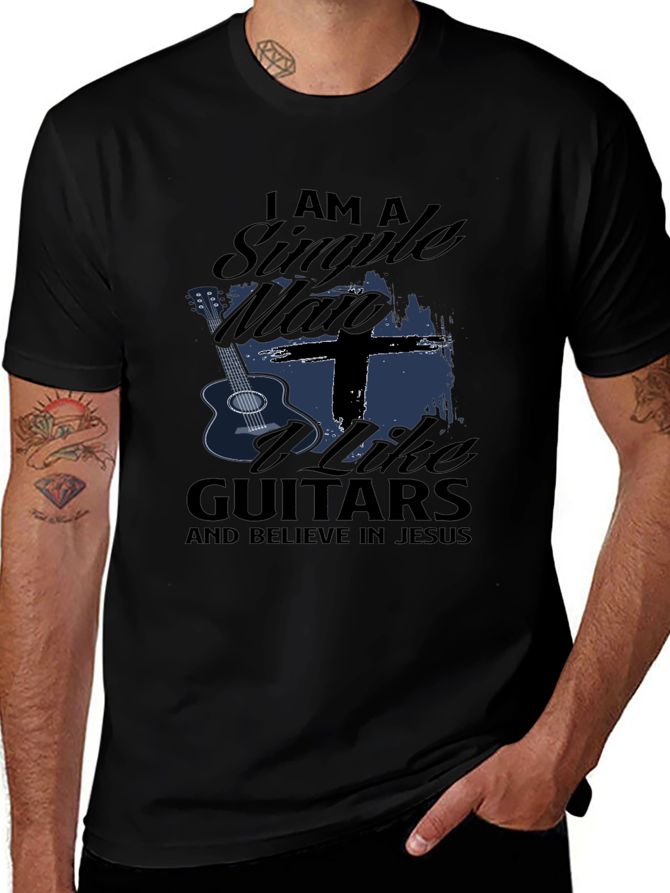 Single Man Guitars & Jesus Black Tee