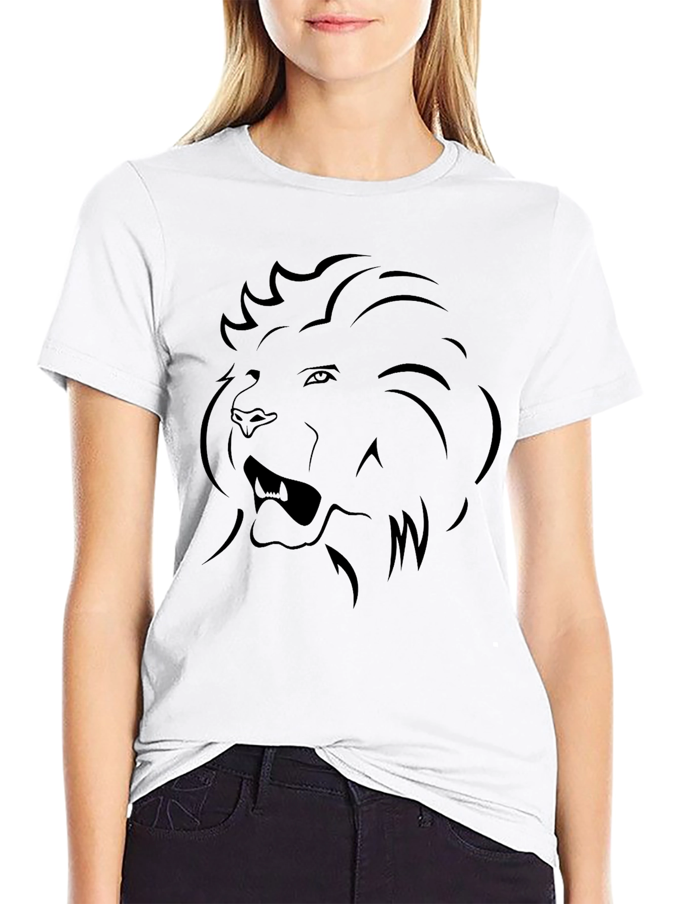 Lion Graphic Tee - Mens Black T-Shirt