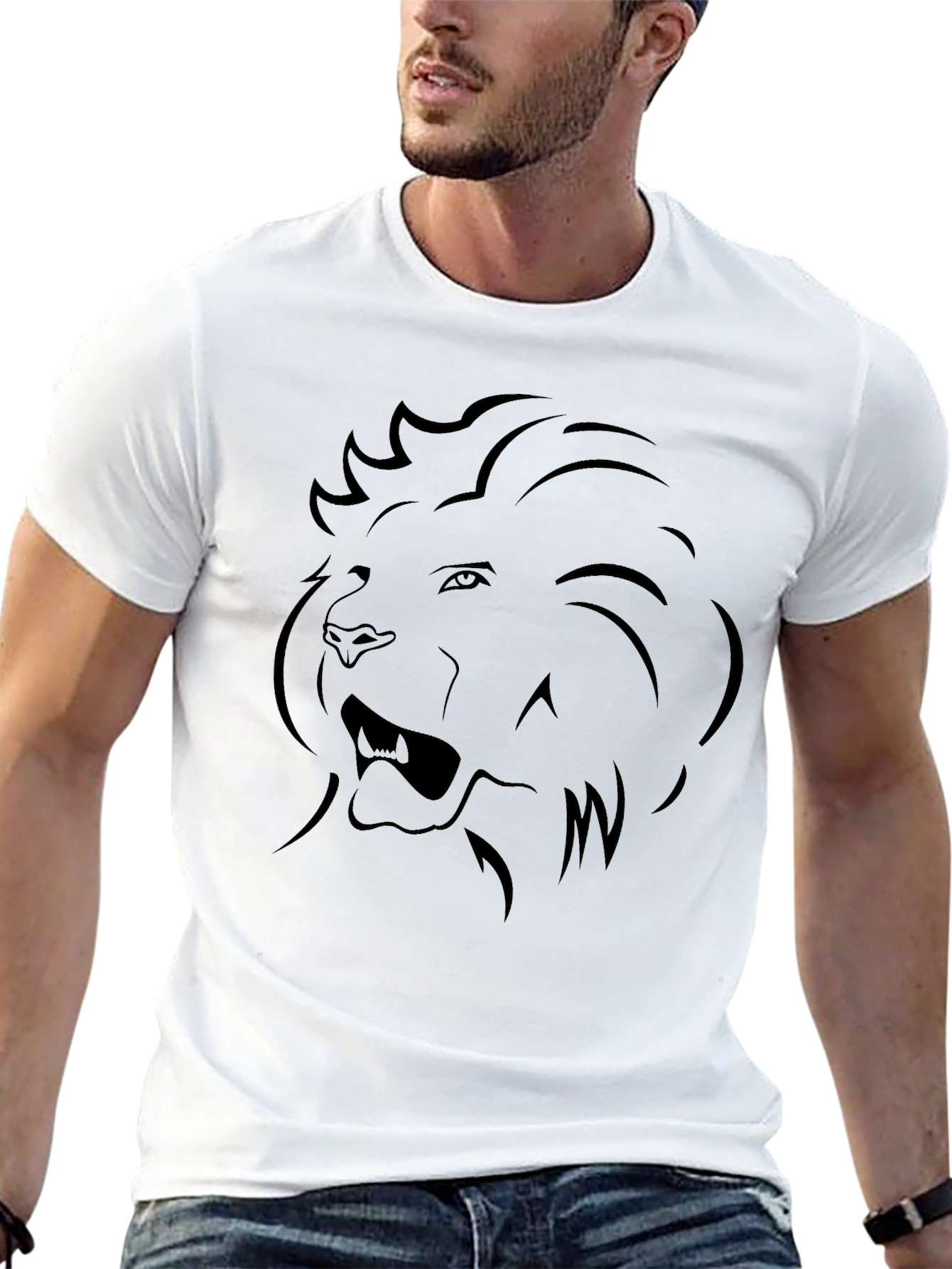 Lion Graphic Tee - Mens Black T-Shirt