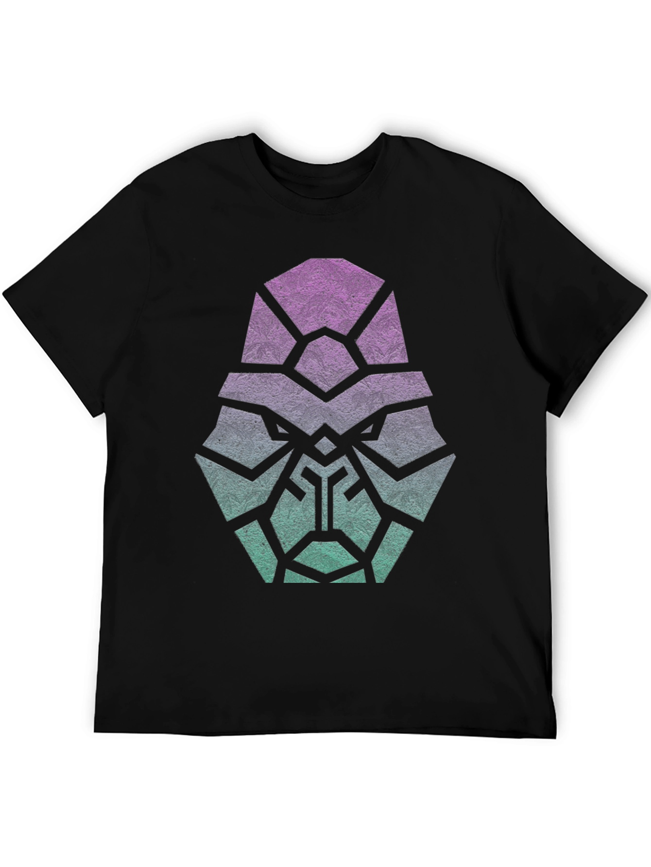 Geometric Gorilla Head Graphic Print T-Shirt