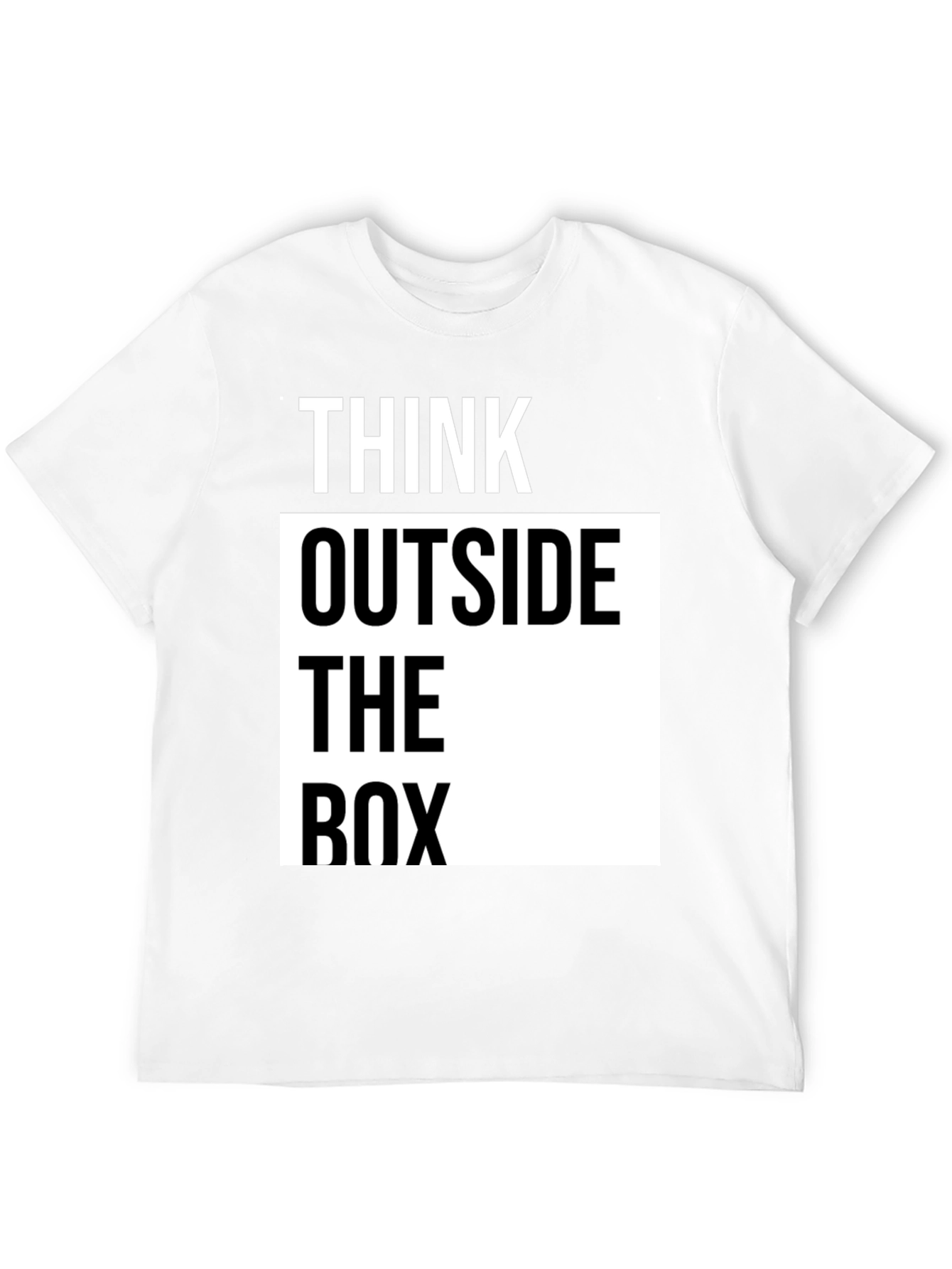Think Outside the Box Graphic T-Shirt - Black
