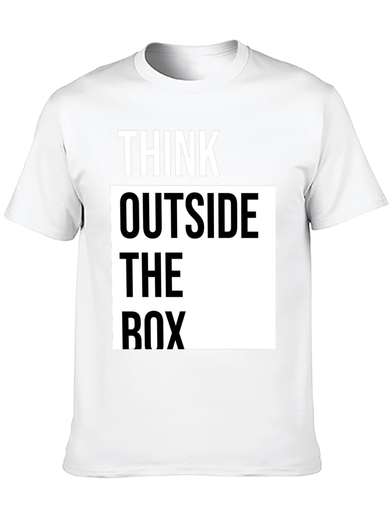 Think Outside the Box Graphic T-Shirt - Black