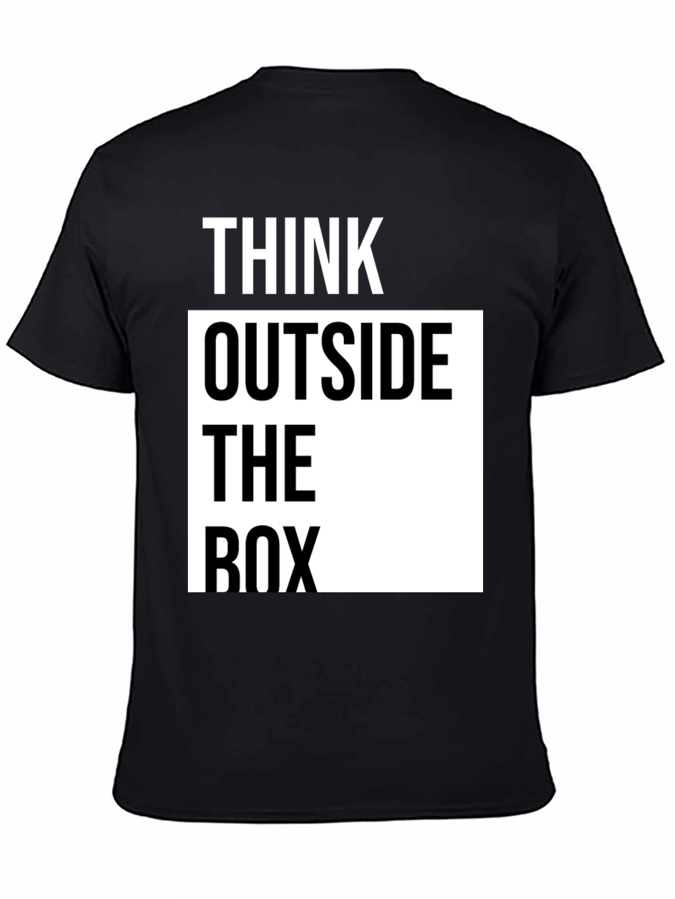 Think Outside the Box Graphic T-Shirt - Black