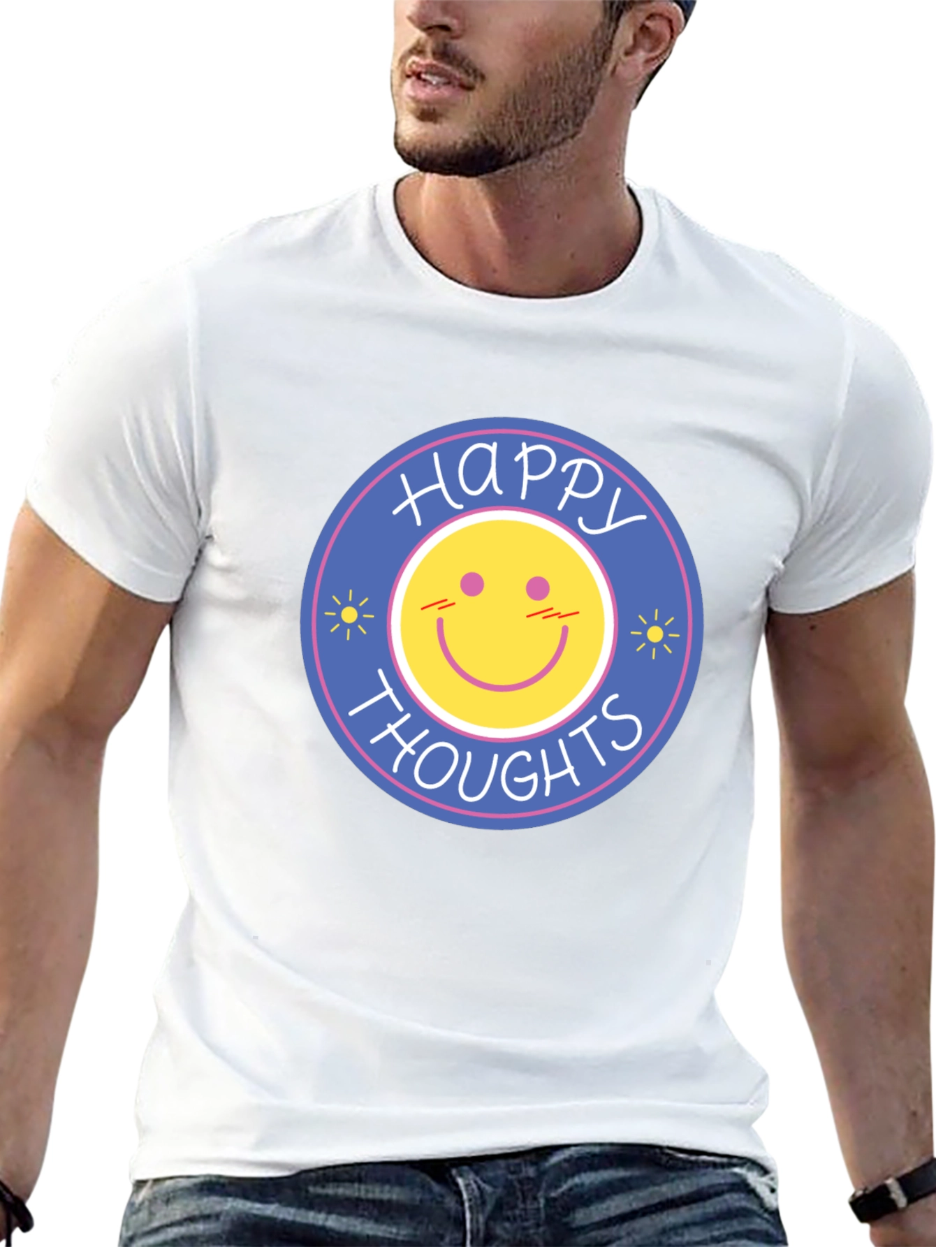Happy Thoughts Graphic T-Shirt - Black