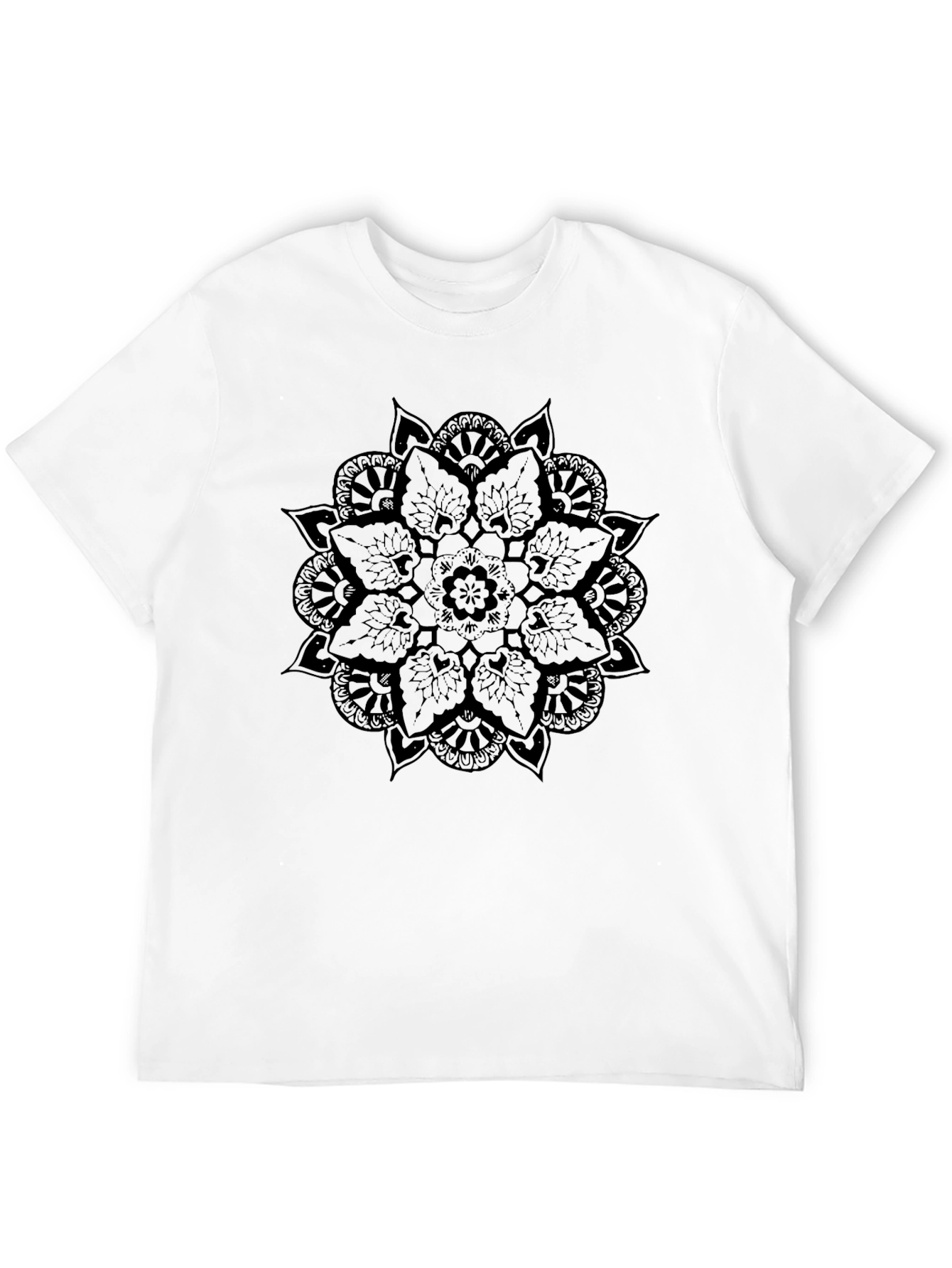Mandala Print Black T-Shirt - Stylish Casual Wear