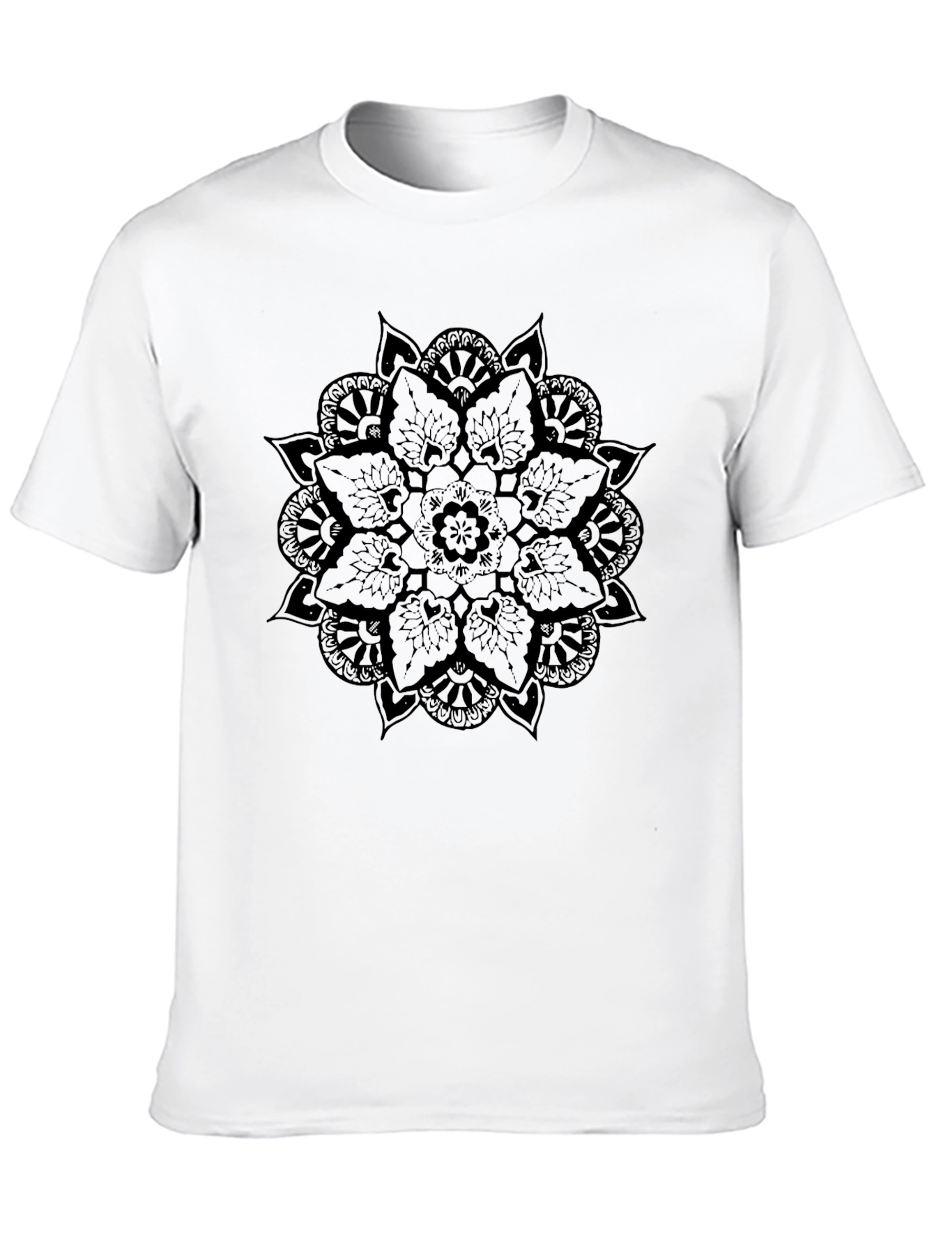 Mandala Print Black T-Shirt - Stylish Casual Wear