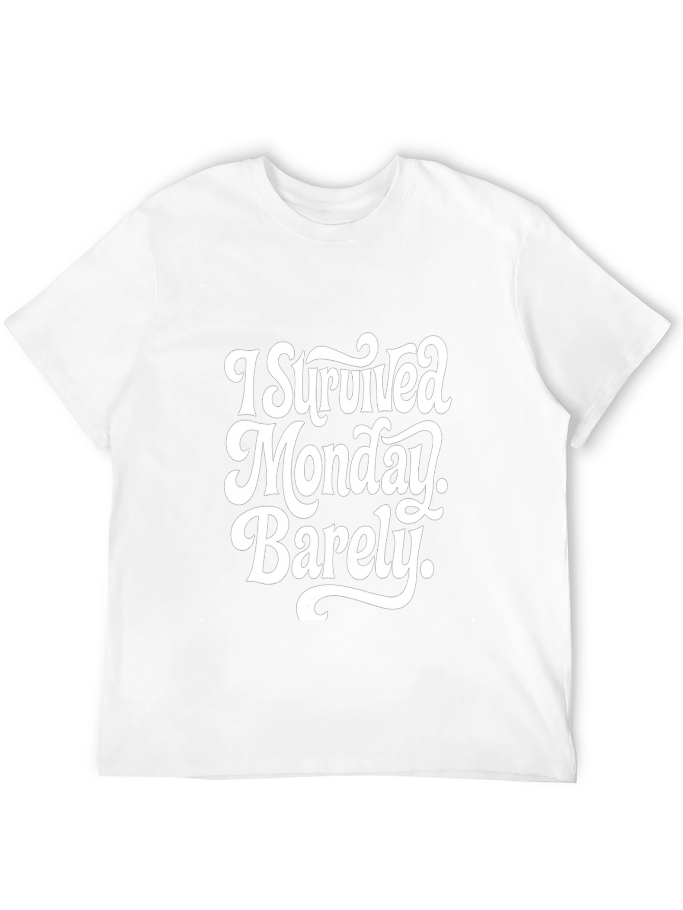 I Survived Monday Barely T-Shirt - Funny Mens Tee