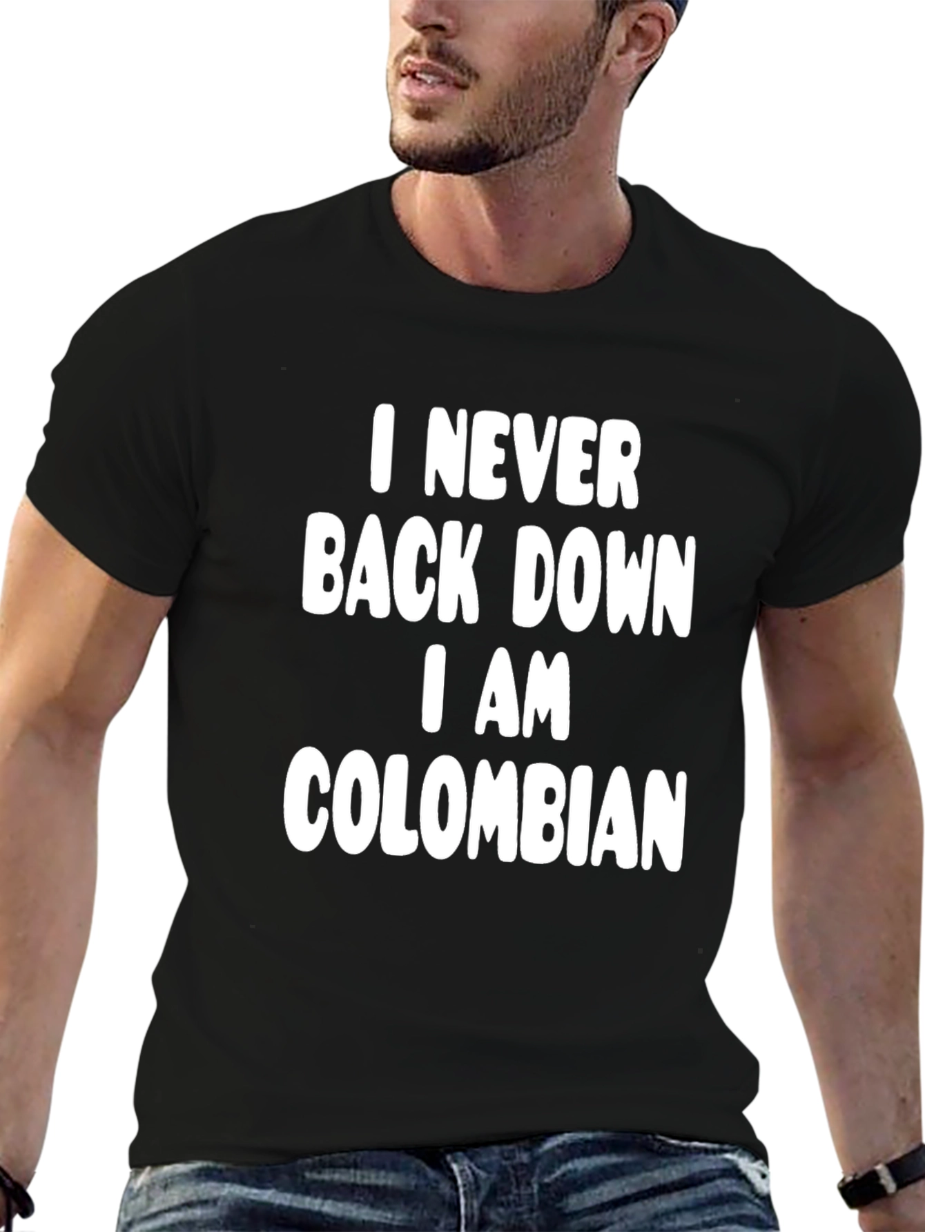 Never Back Down Colombian T-Shirt