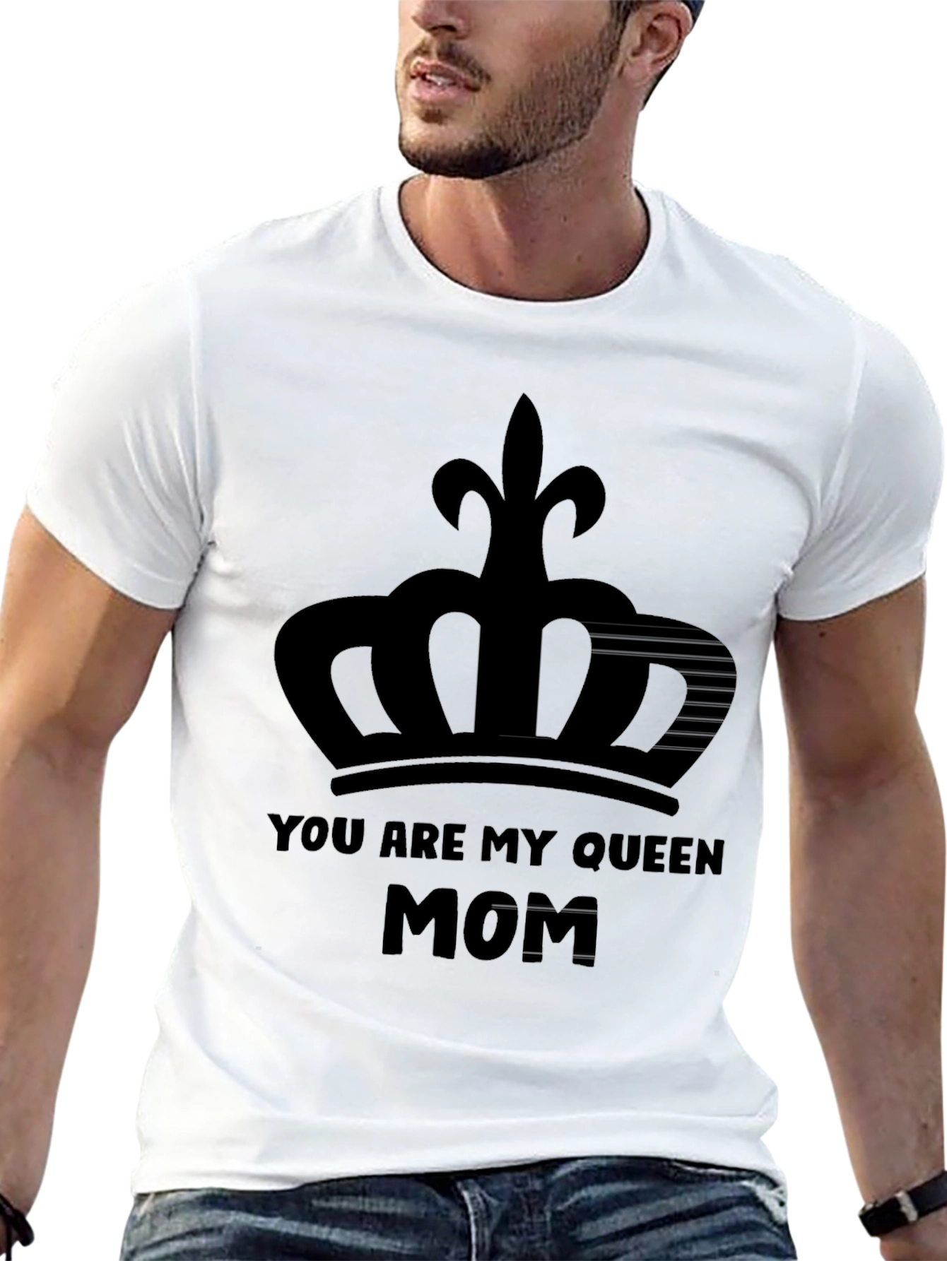You Are My Queen Mom Black Graphic T-Shirt