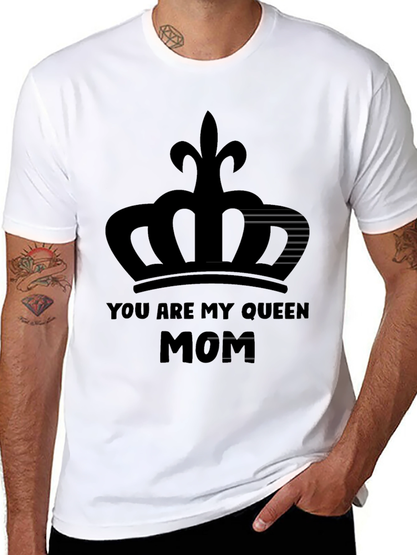 You Are My Queen Mom Black Graphic T-Shirt