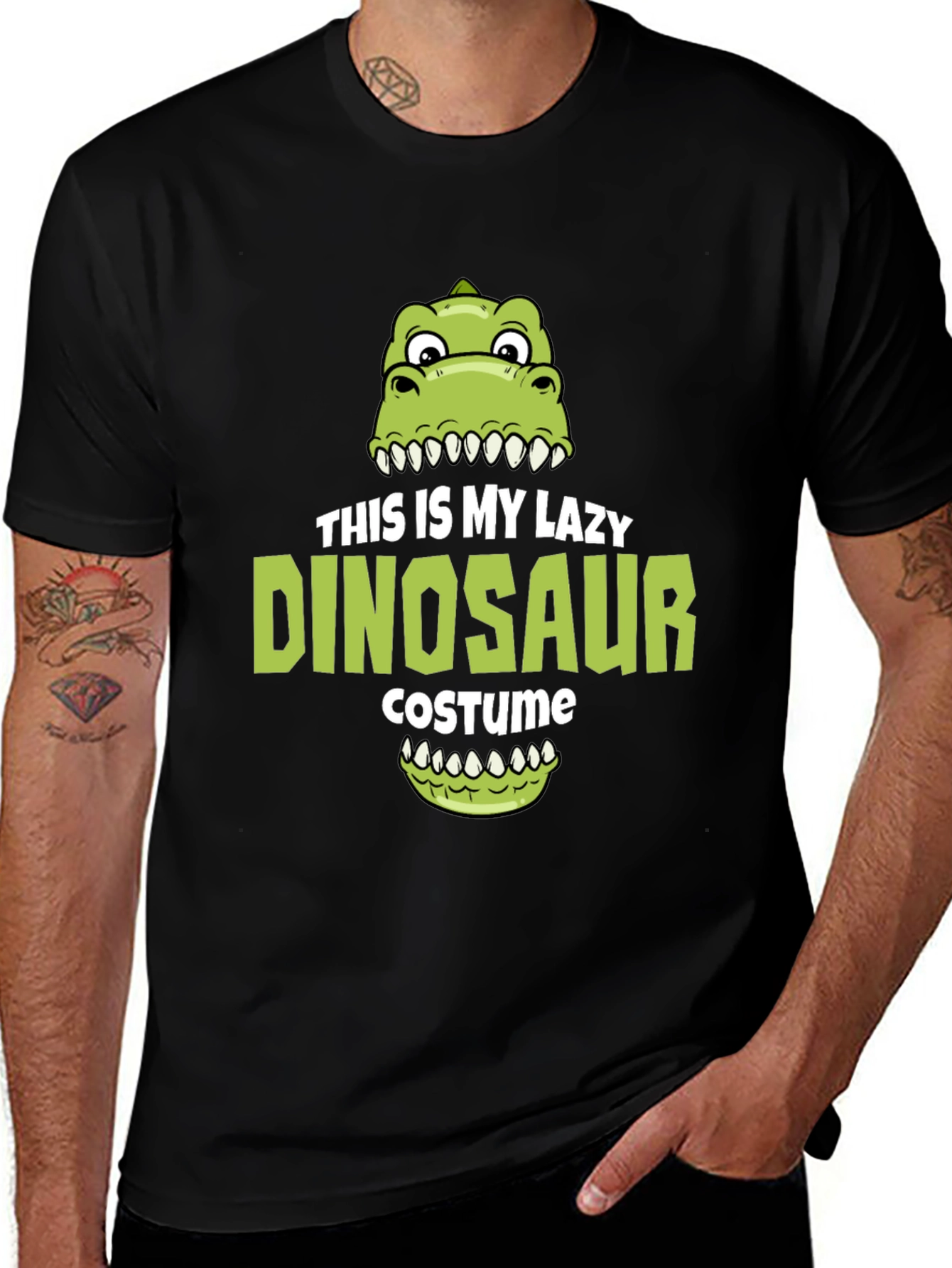 Lazy Dinosaur Costume T-Shirt Funny Halloween