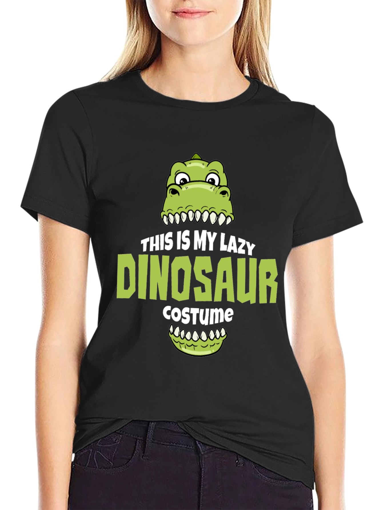 Lazy Dinosaur Costume T-Shirt Funny Halloween