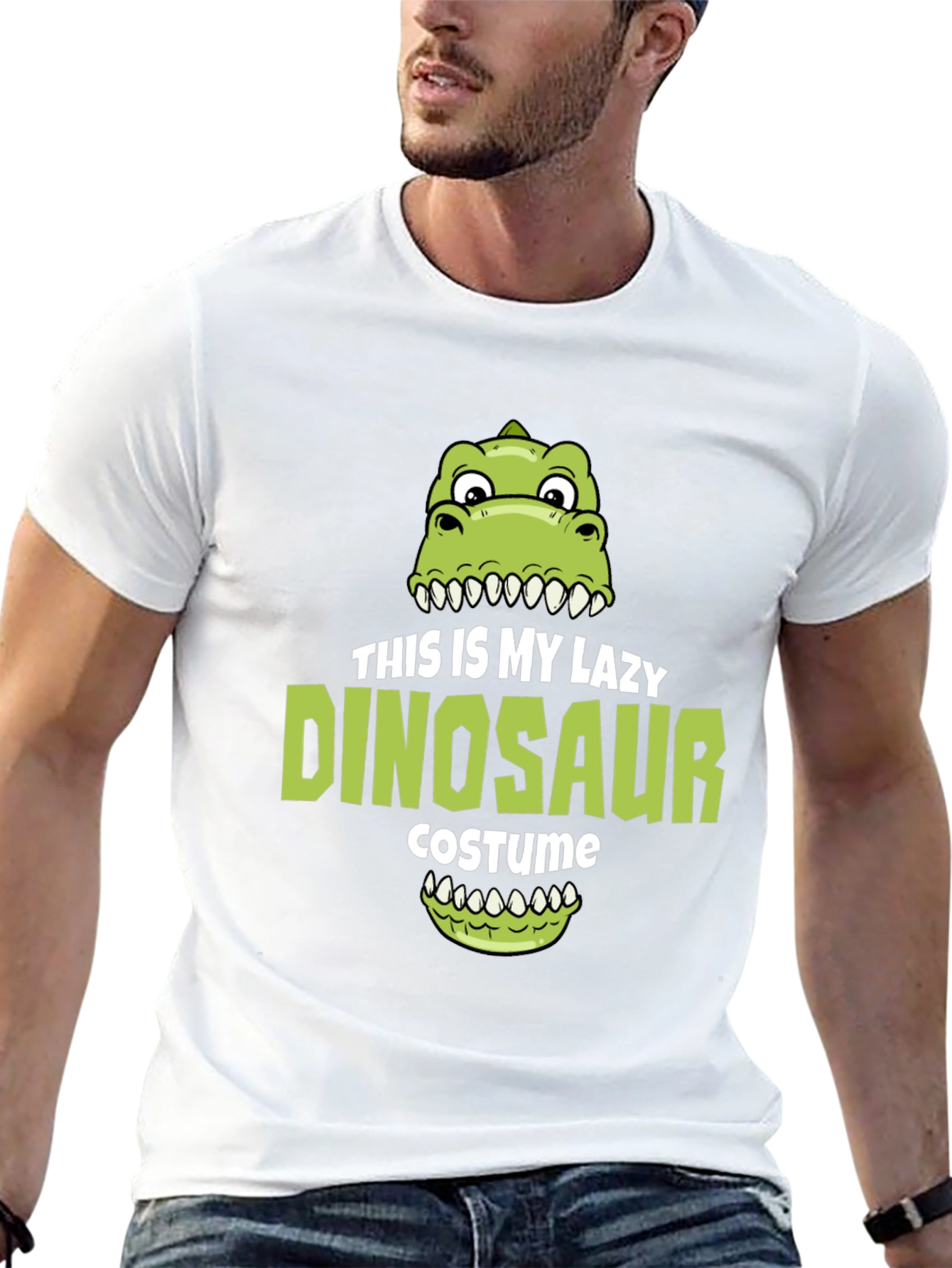 Lazy Dinosaur Costume T-Shirt Funny Halloween