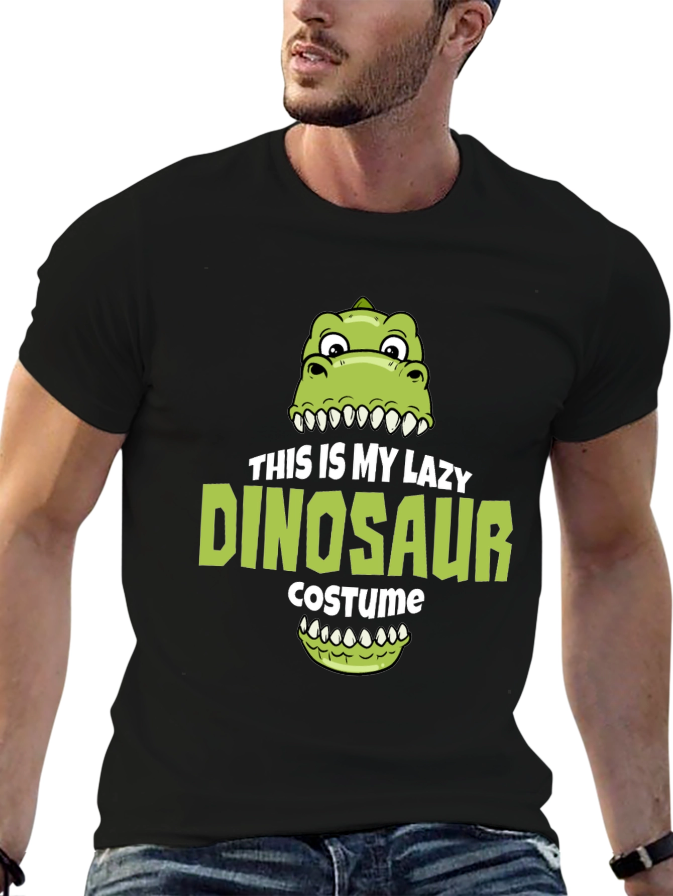 Lazy Dinosaur Costume T-Shirt Funny Halloween