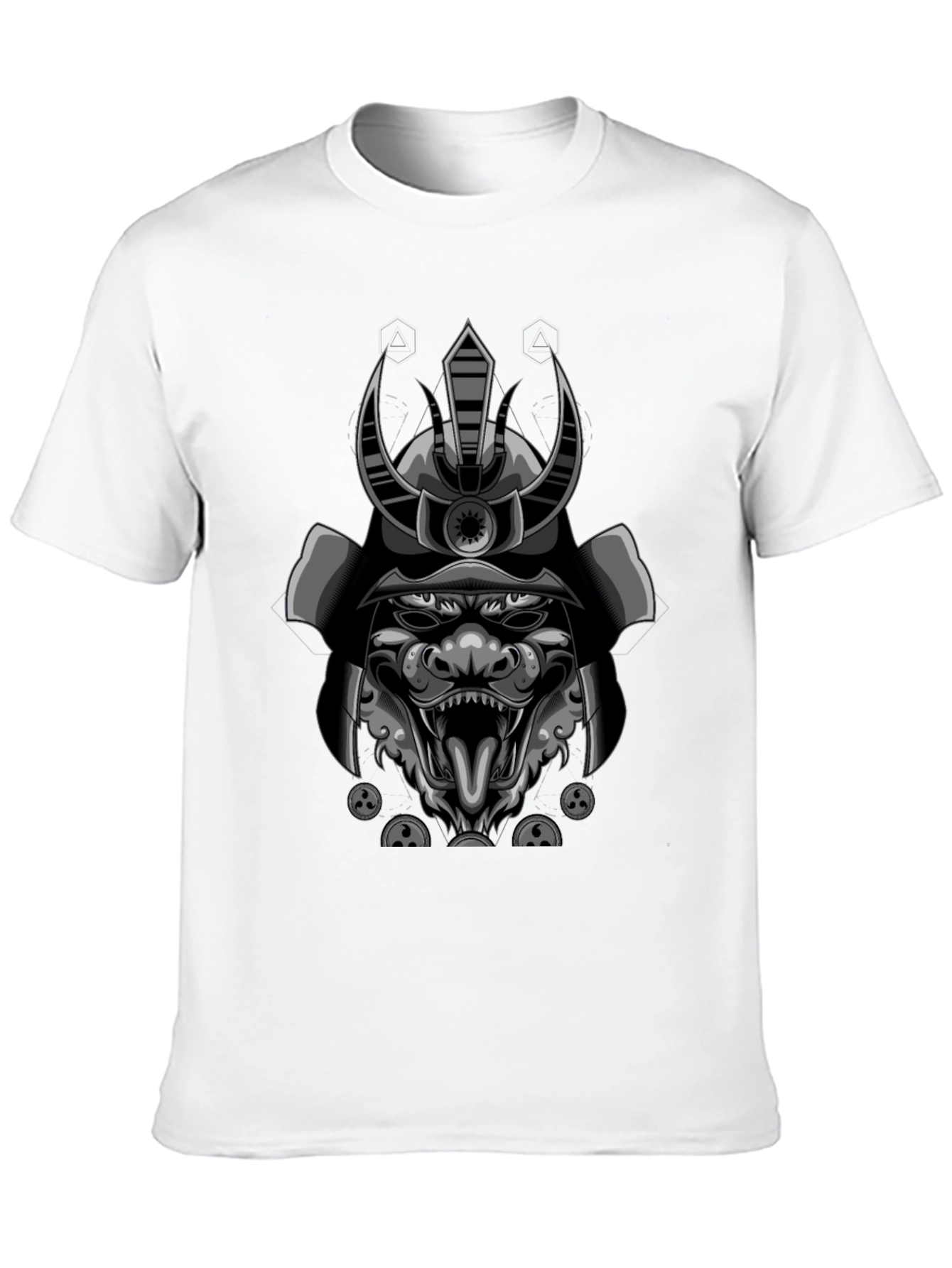 Samurai Warrior Graphic Tee - Mens Black T-Shirt