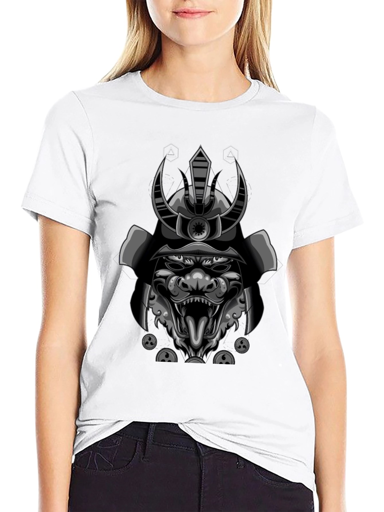 Samurai Warrior Graphic Tee - Mens Black T-Shirt