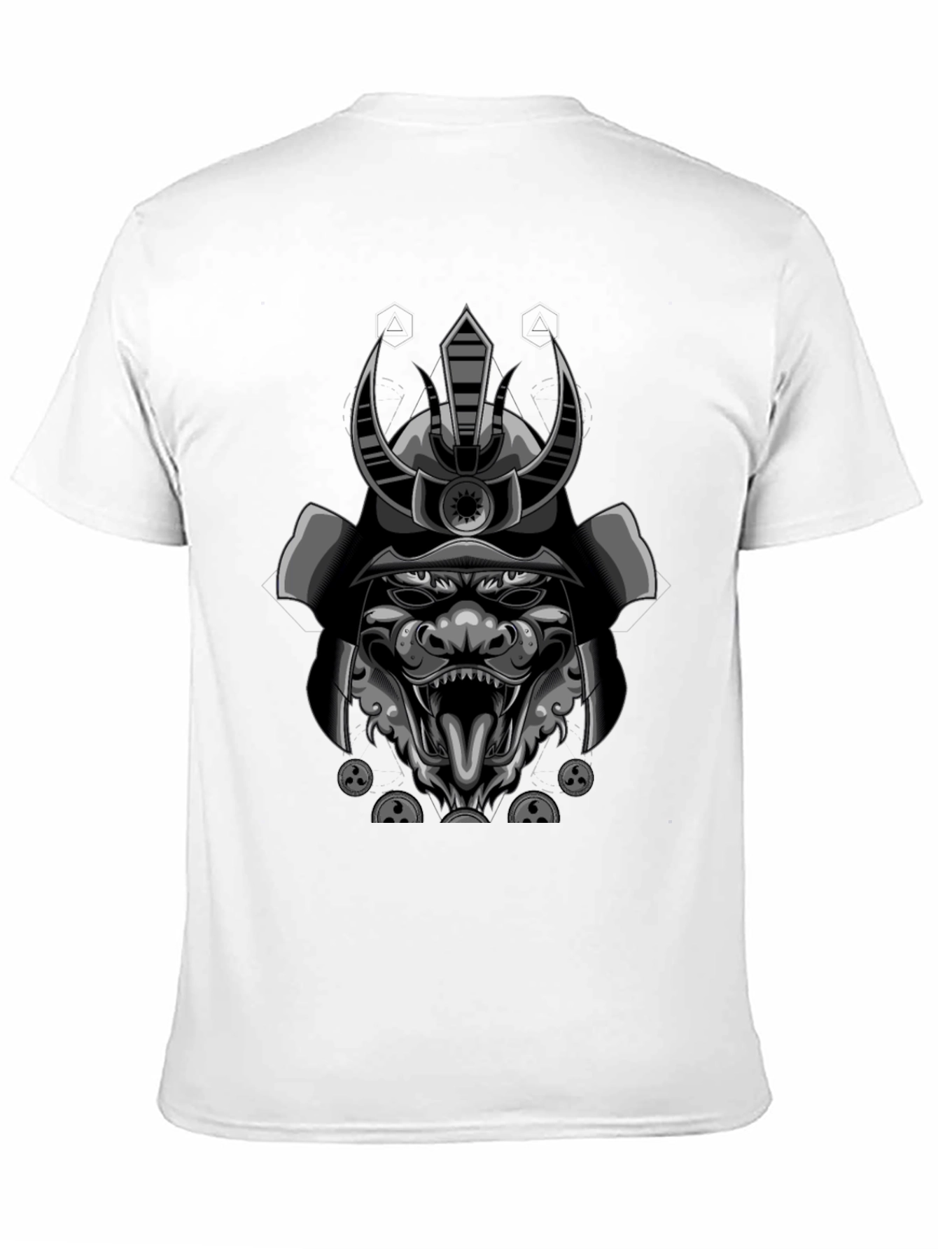 Samurai Warrior Graphic Tee - Mens Black T-Shirt
