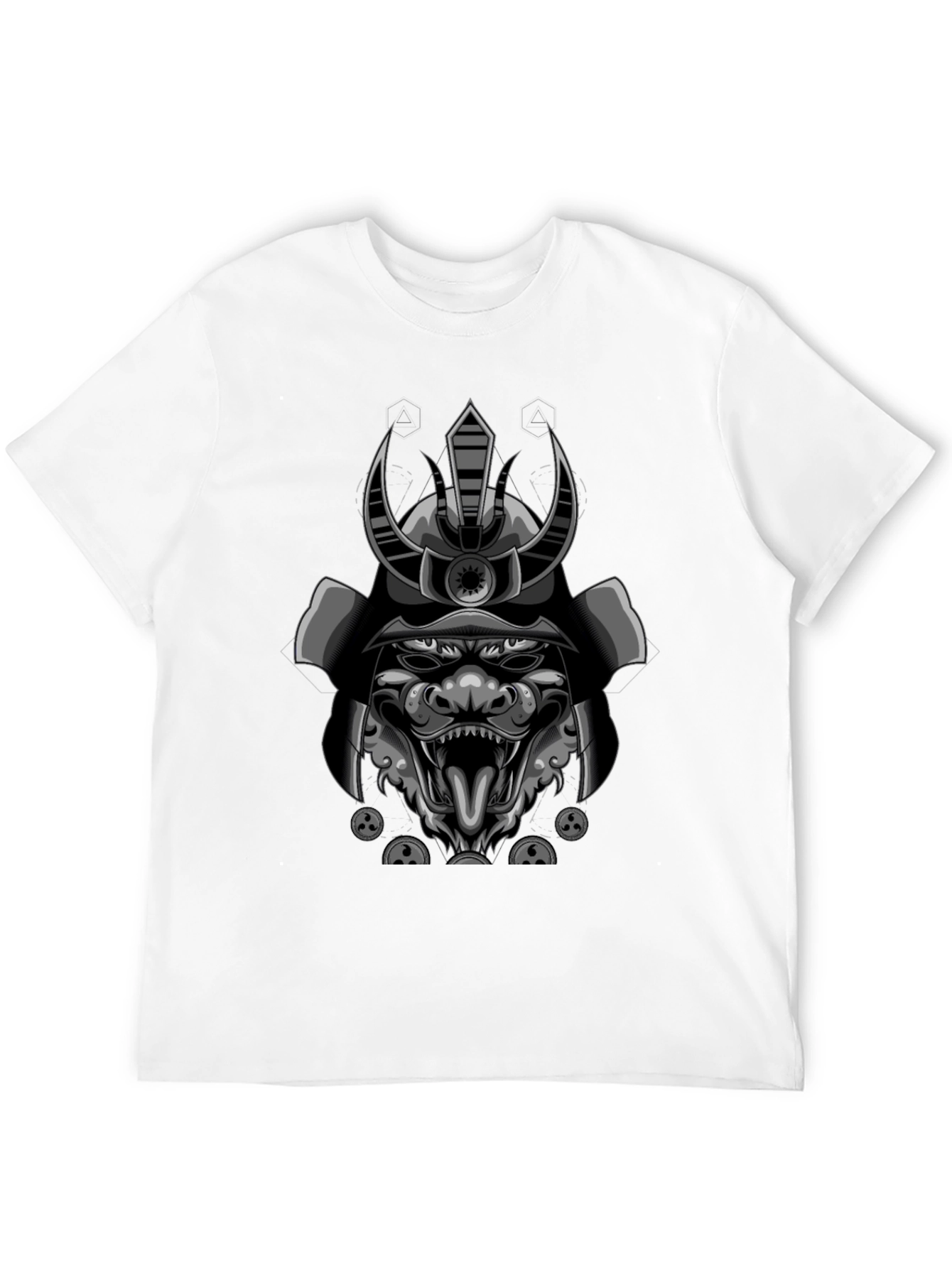 Samurai Warrior Graphic Tee - Mens Black T-Shirt