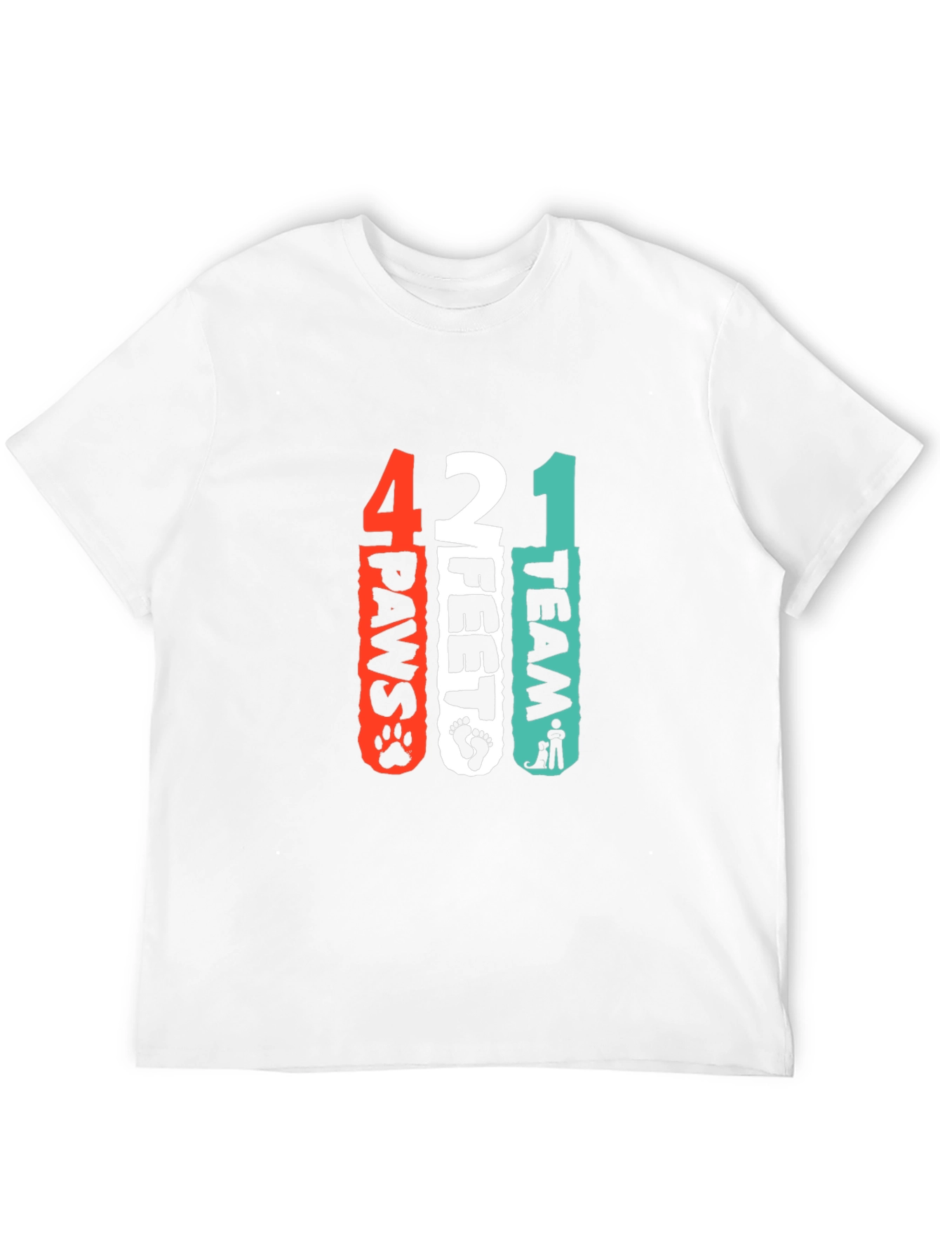 4 Paws 2 Feet 1 Team Black Graphic Tee