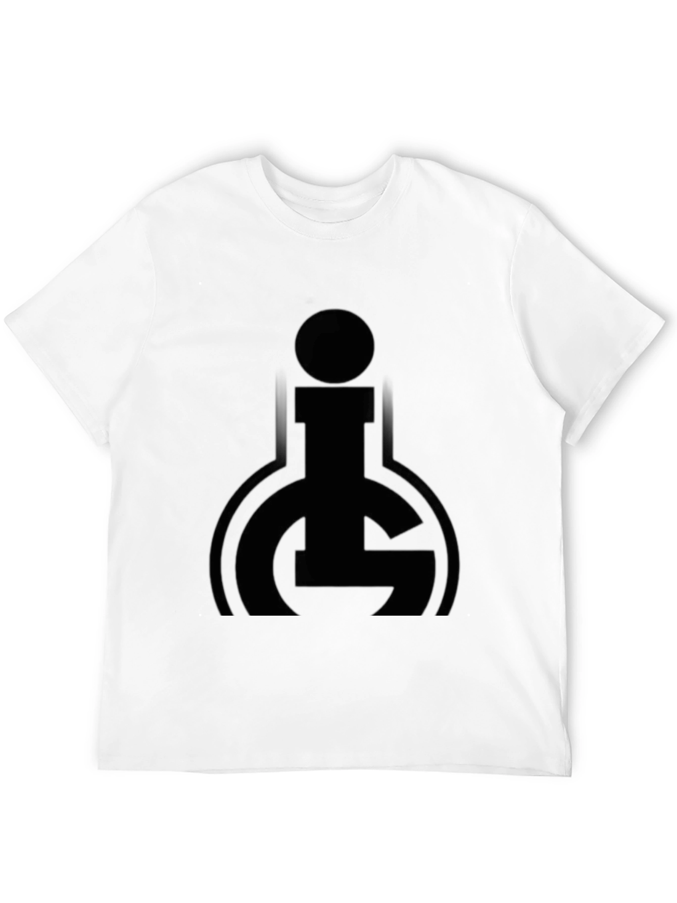Black Graphic Tee - Modern Abstract Logo Design