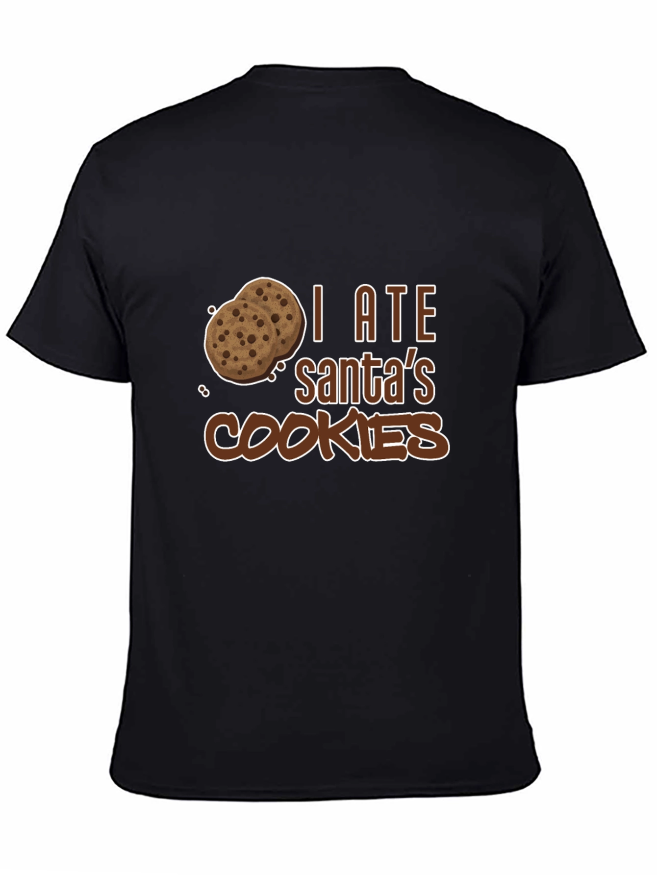 I Ate Santas Cookies Black Graphic Tee