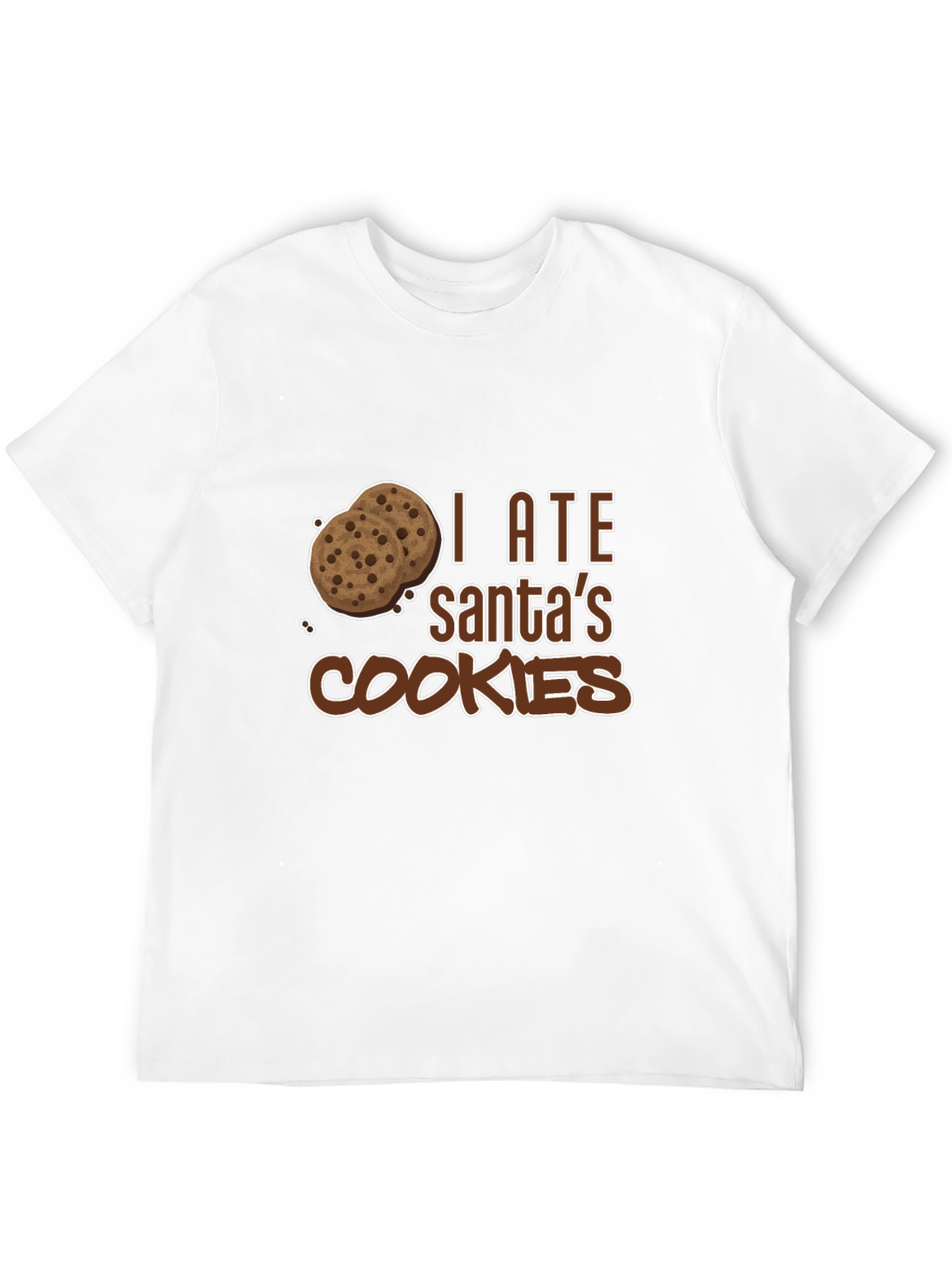 I Ate Santas Cookies Black Graphic Tee