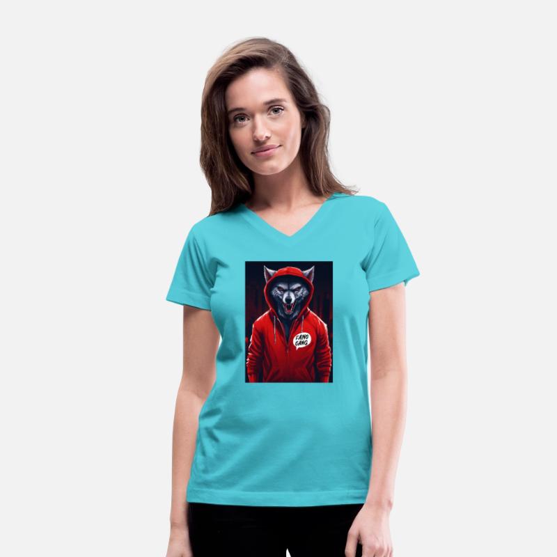 Gangster werewolf in hoodie and baseball cap with