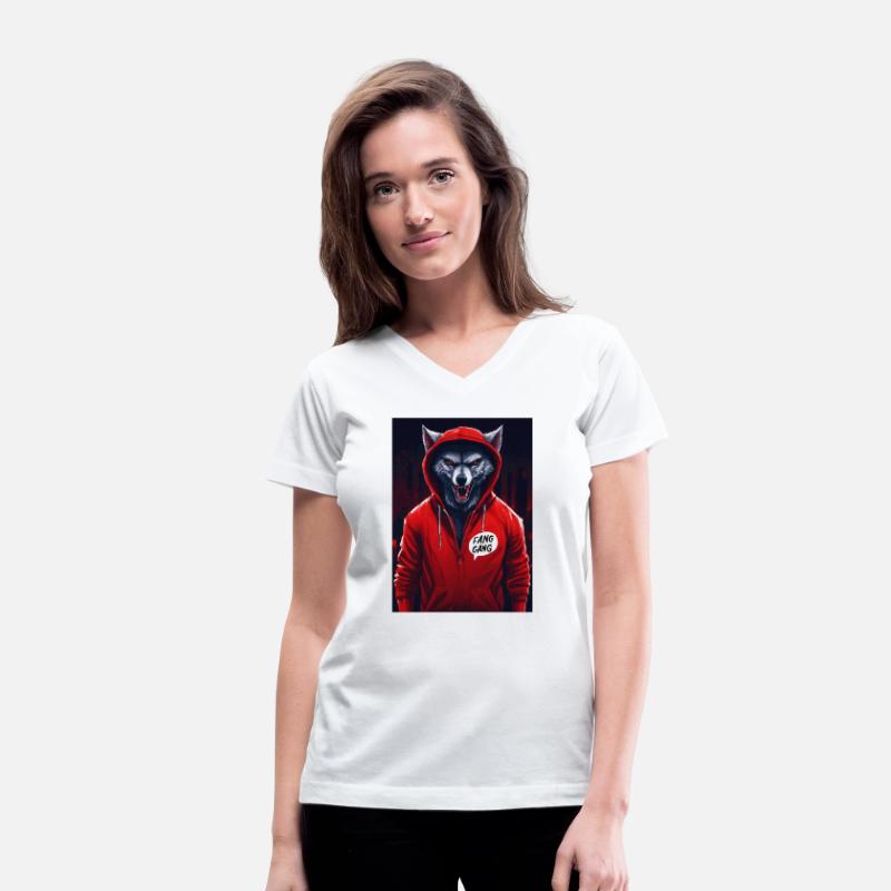 Gangster werewolf in hoodie and baseball cap with