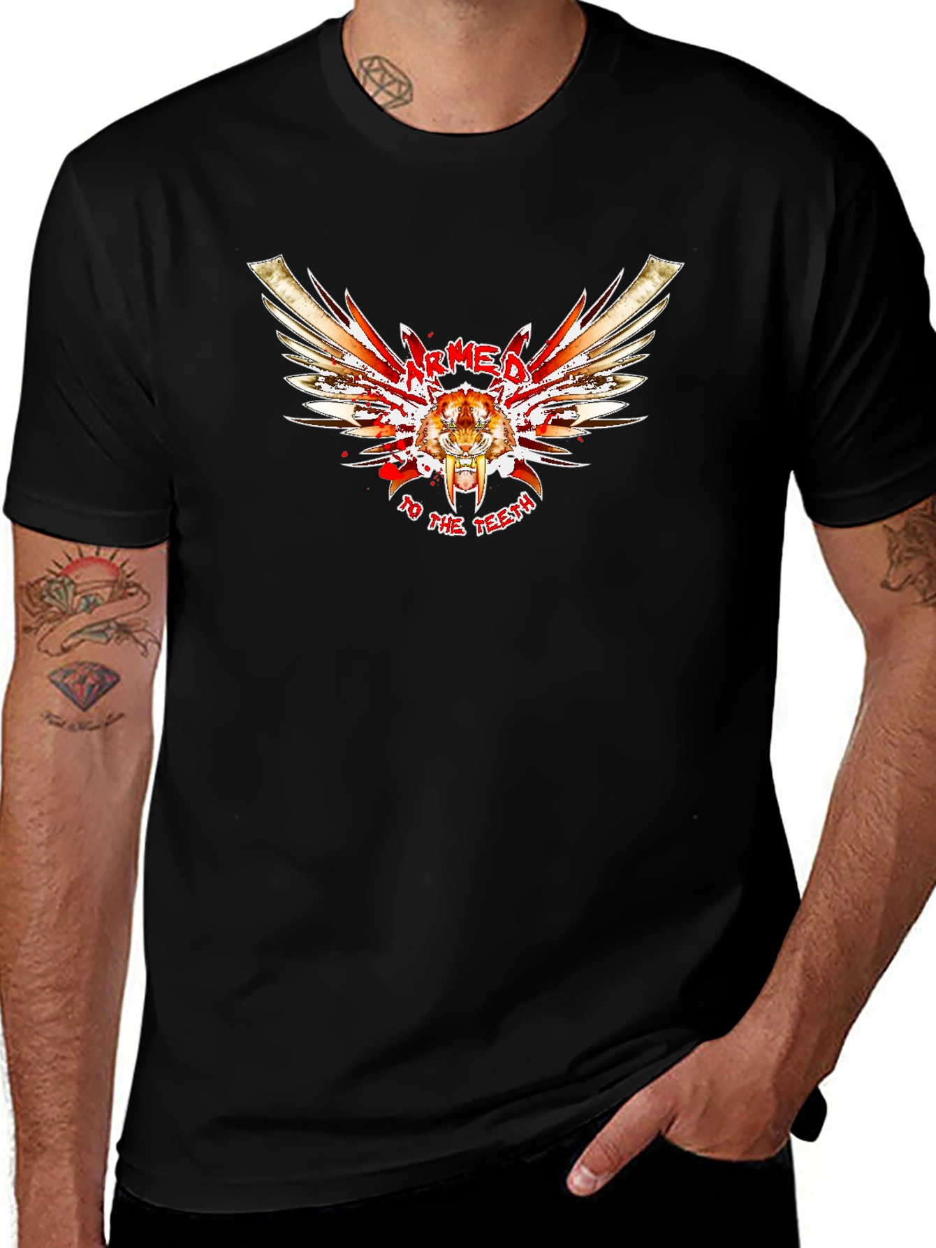 Armed to the Teeth Graphic Tee - Black