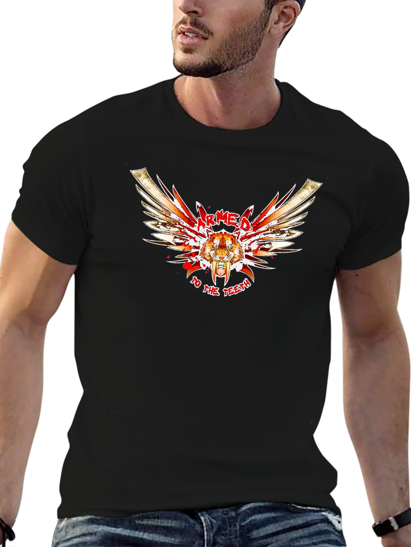 Armed to the Teeth Graphic Tee - Black