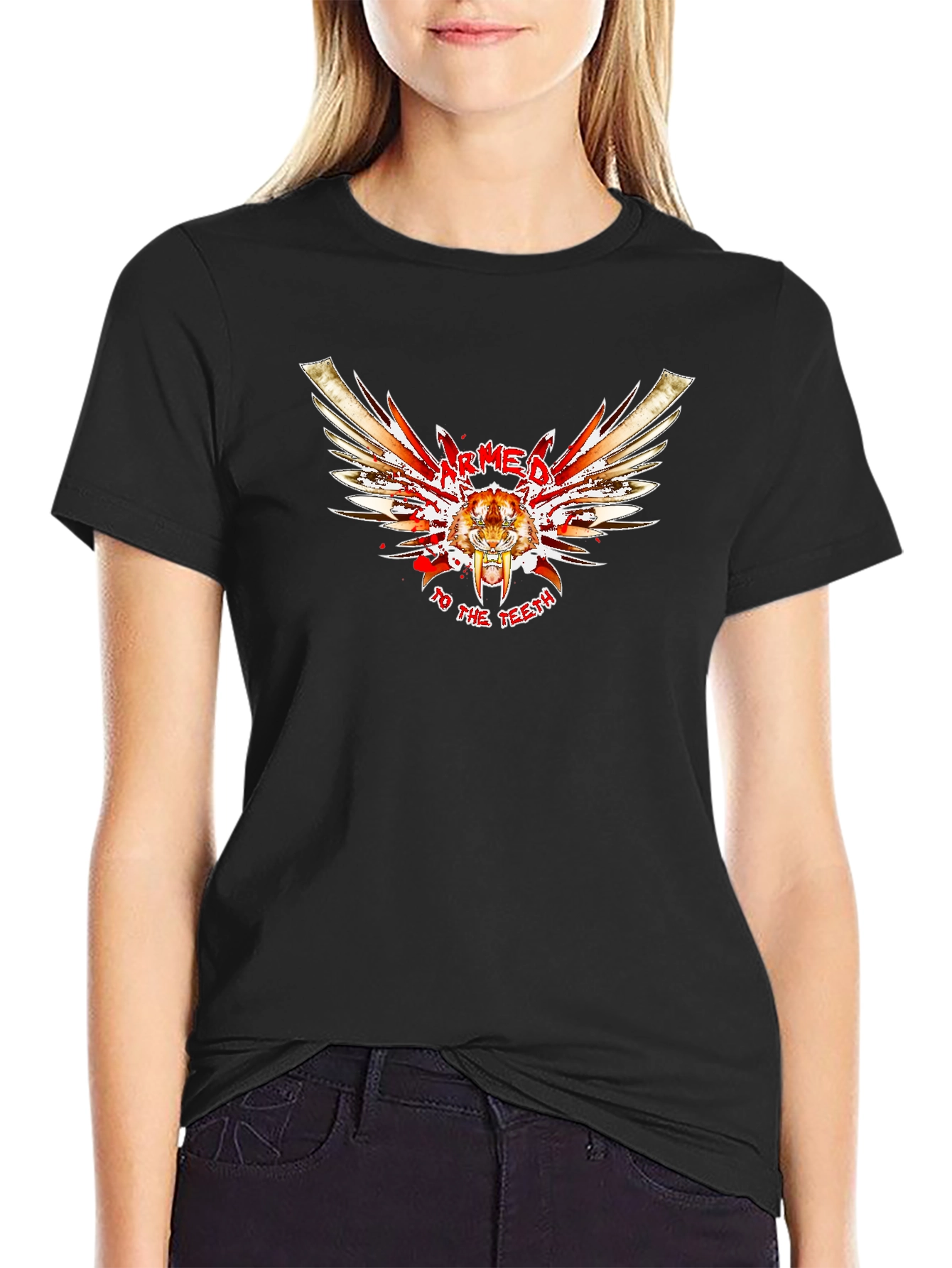 Armed to the Teeth Graphic Tee - Black