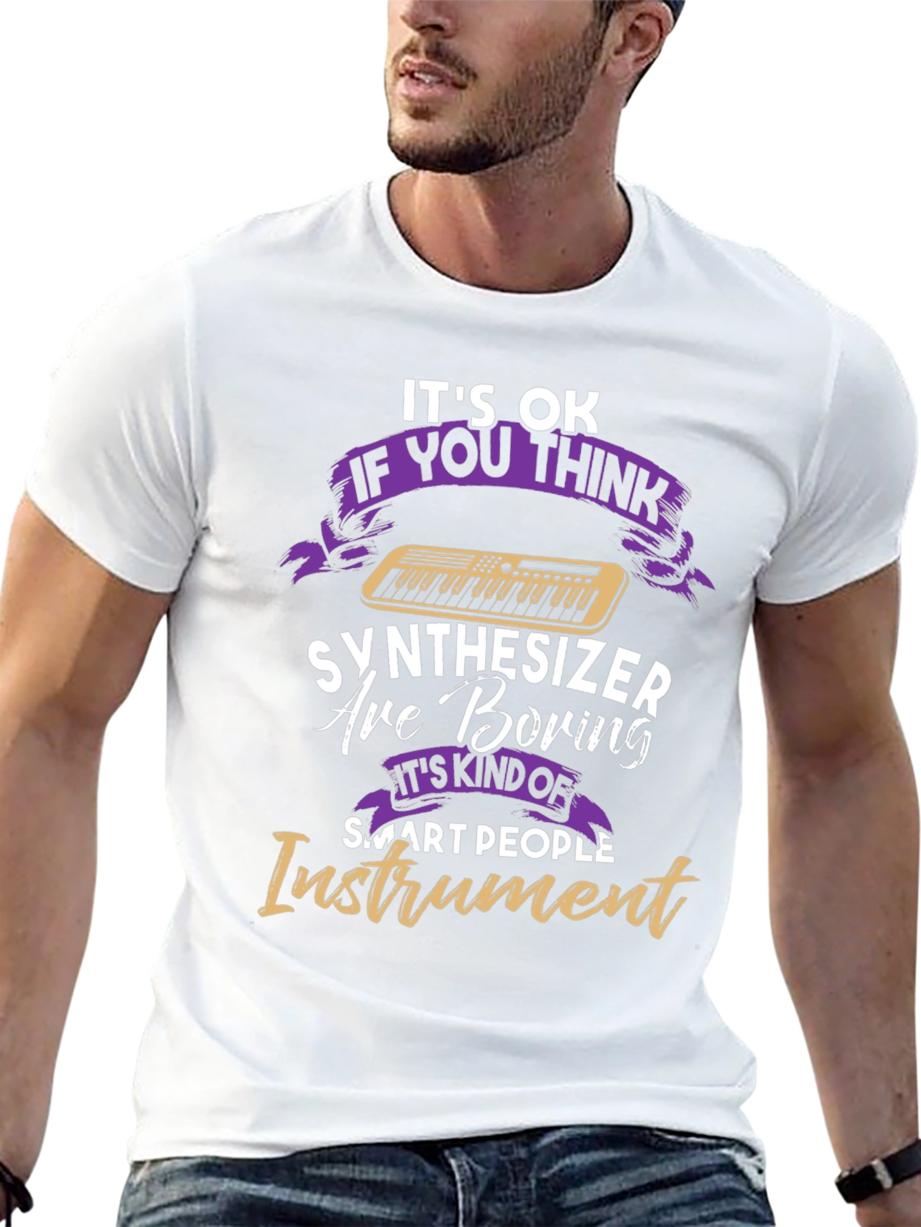 Synthesizer Boring? Funny Musician T-Shirt