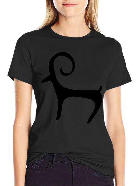 Mens Black T-Shirt with Ram Graphic