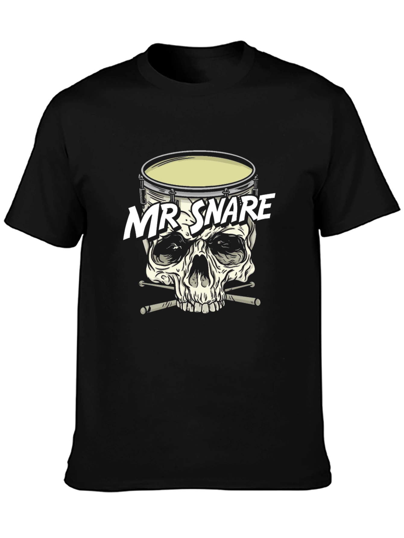 Mr. Snare Drum Skull Graphic T-Shirt