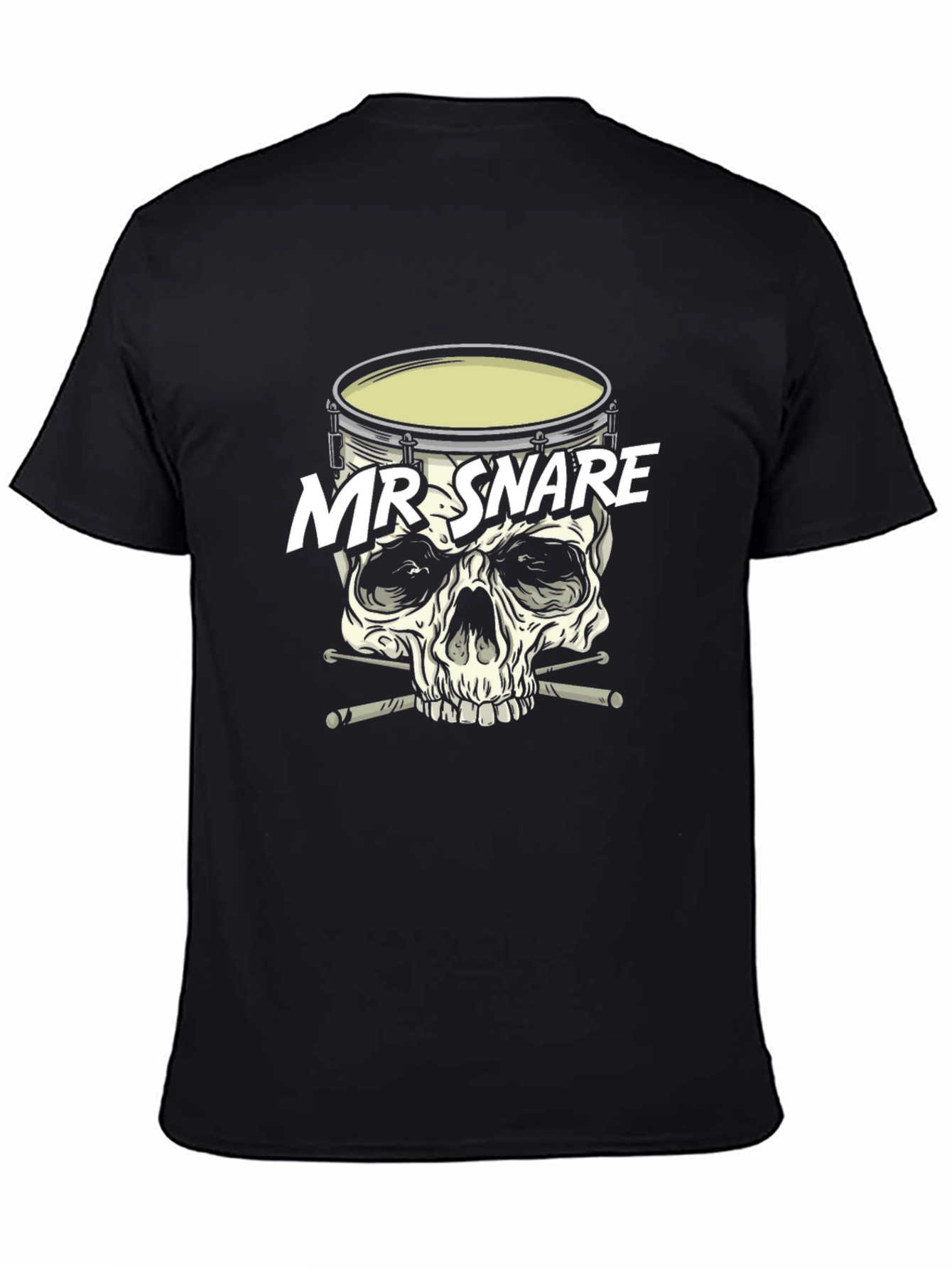 Mr. Snare Drum Skull Graphic T-Shirt