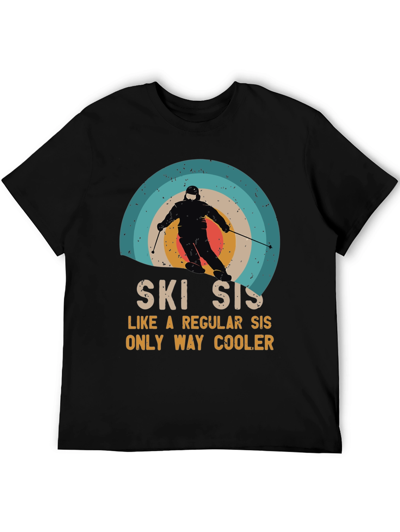 Retro Ski Sis T-Shirt - Cool Sister Gift