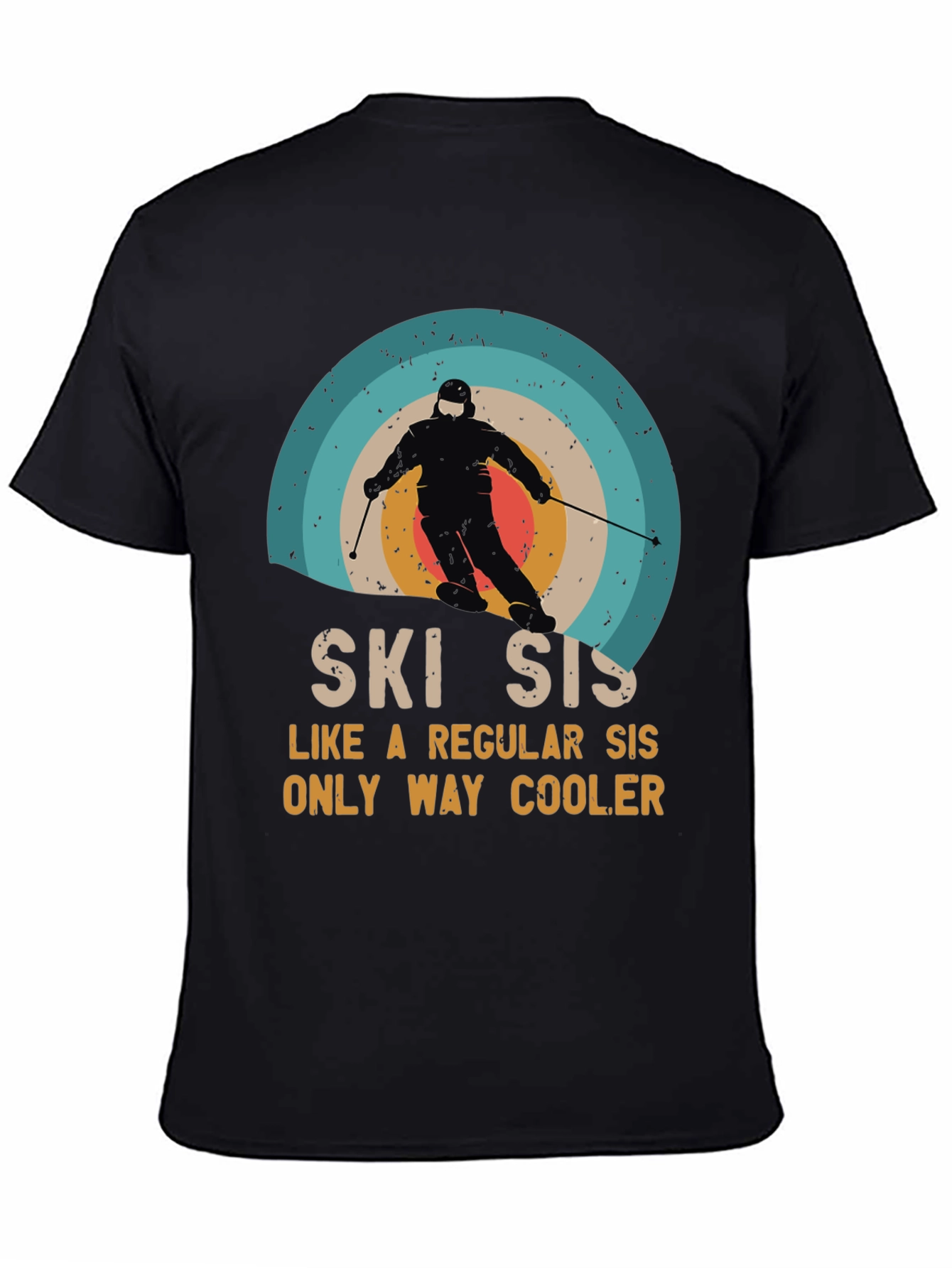 Retro Ski Sis T-Shirt - Cool Sister Gift