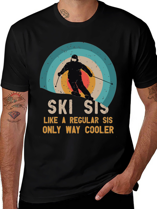 Retro Ski Sis T-Shirt - Cool Sister Gift