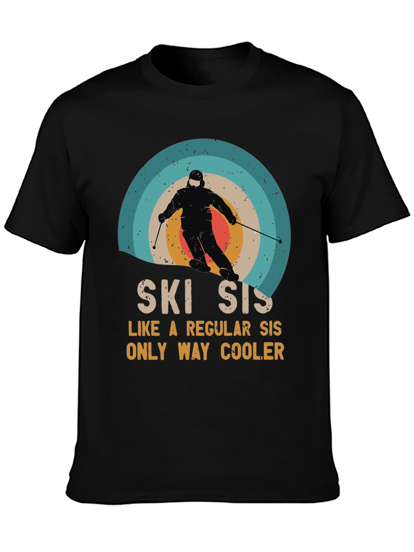 Retro Ski Sis T-Shirt - Cool Sister Gift