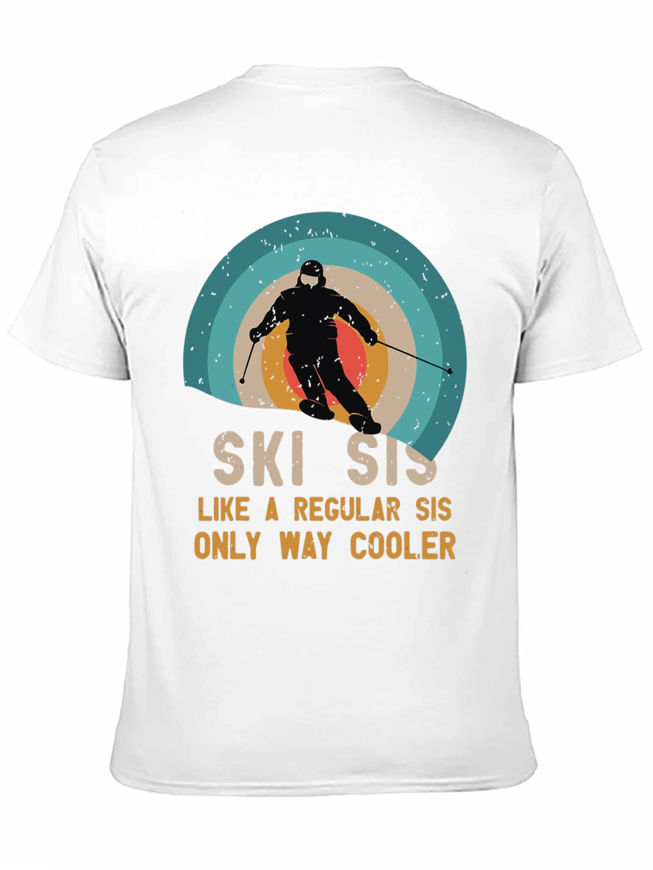 Retro Ski Sis T-Shirt - Cool Sister Gift