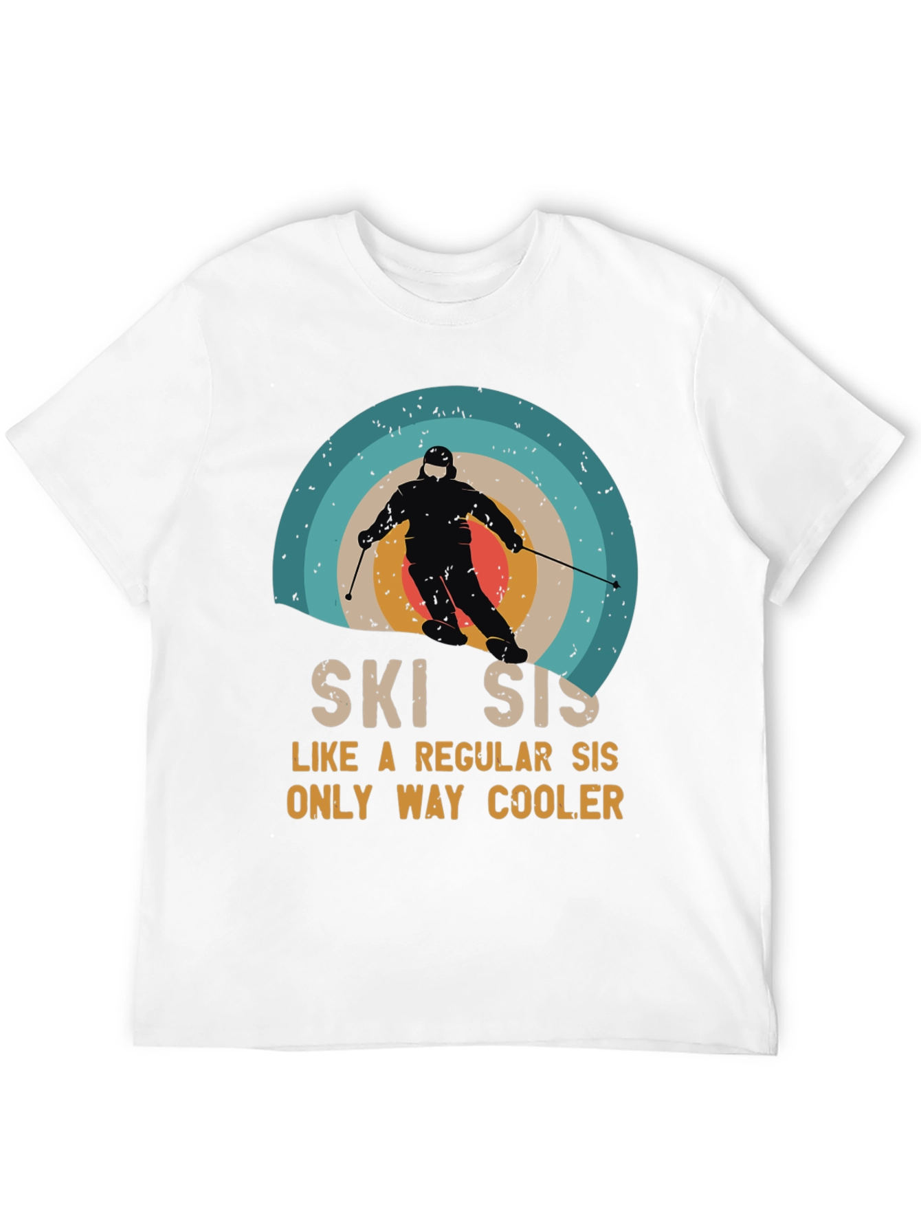 Retro Ski Sis T-Shirt - Cool Sister Gift